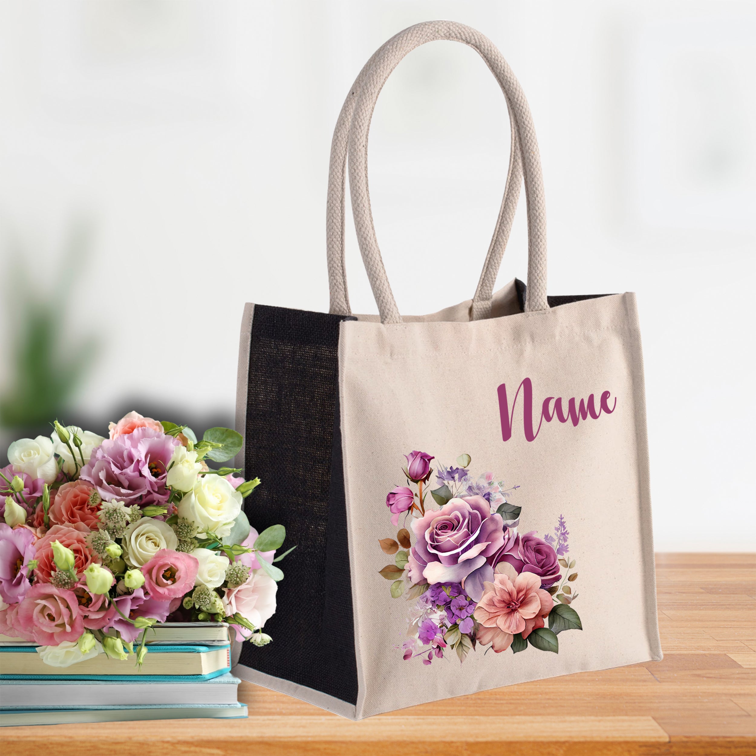 Tasche mit Blumenmotiv