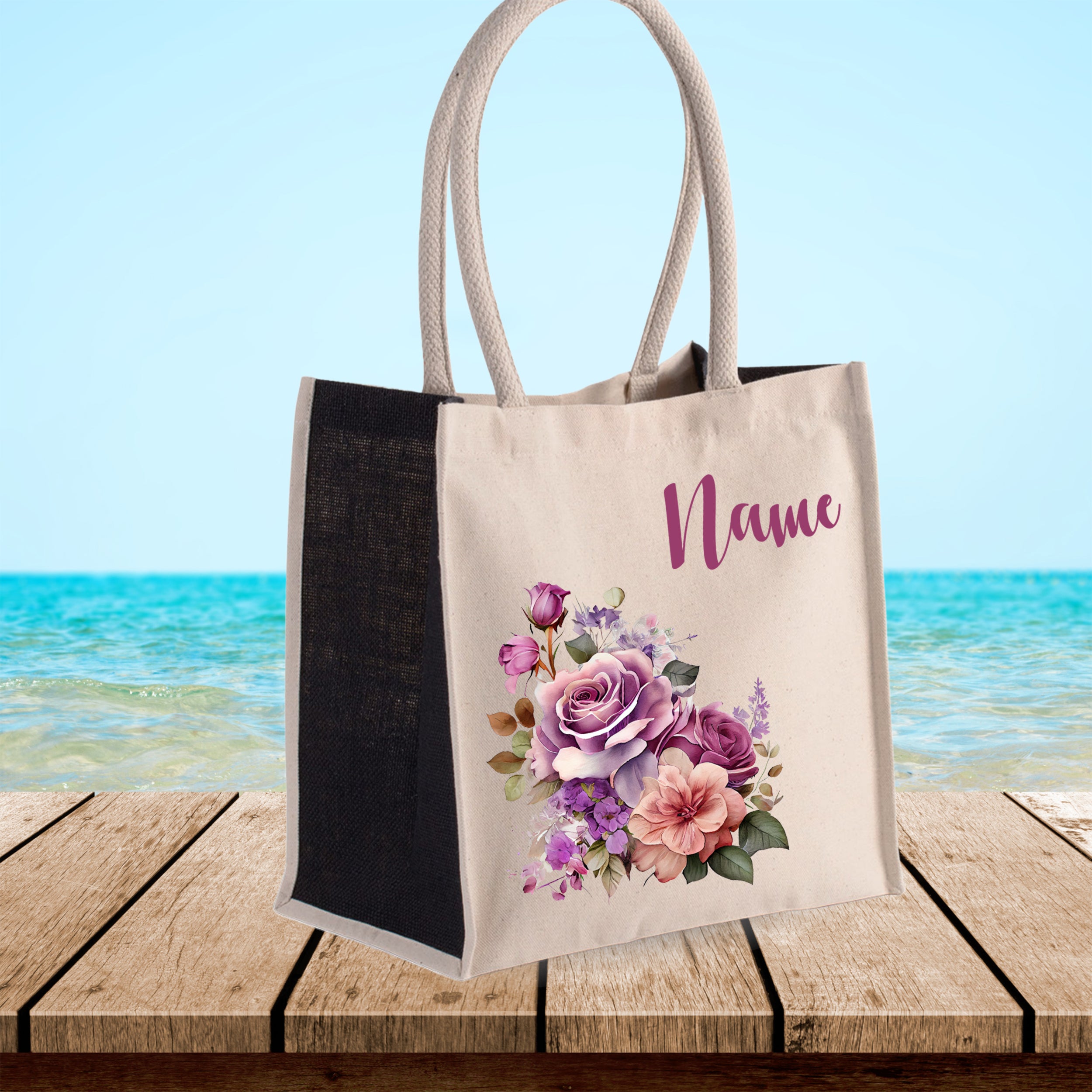 Tasche mit Blumenmotiv