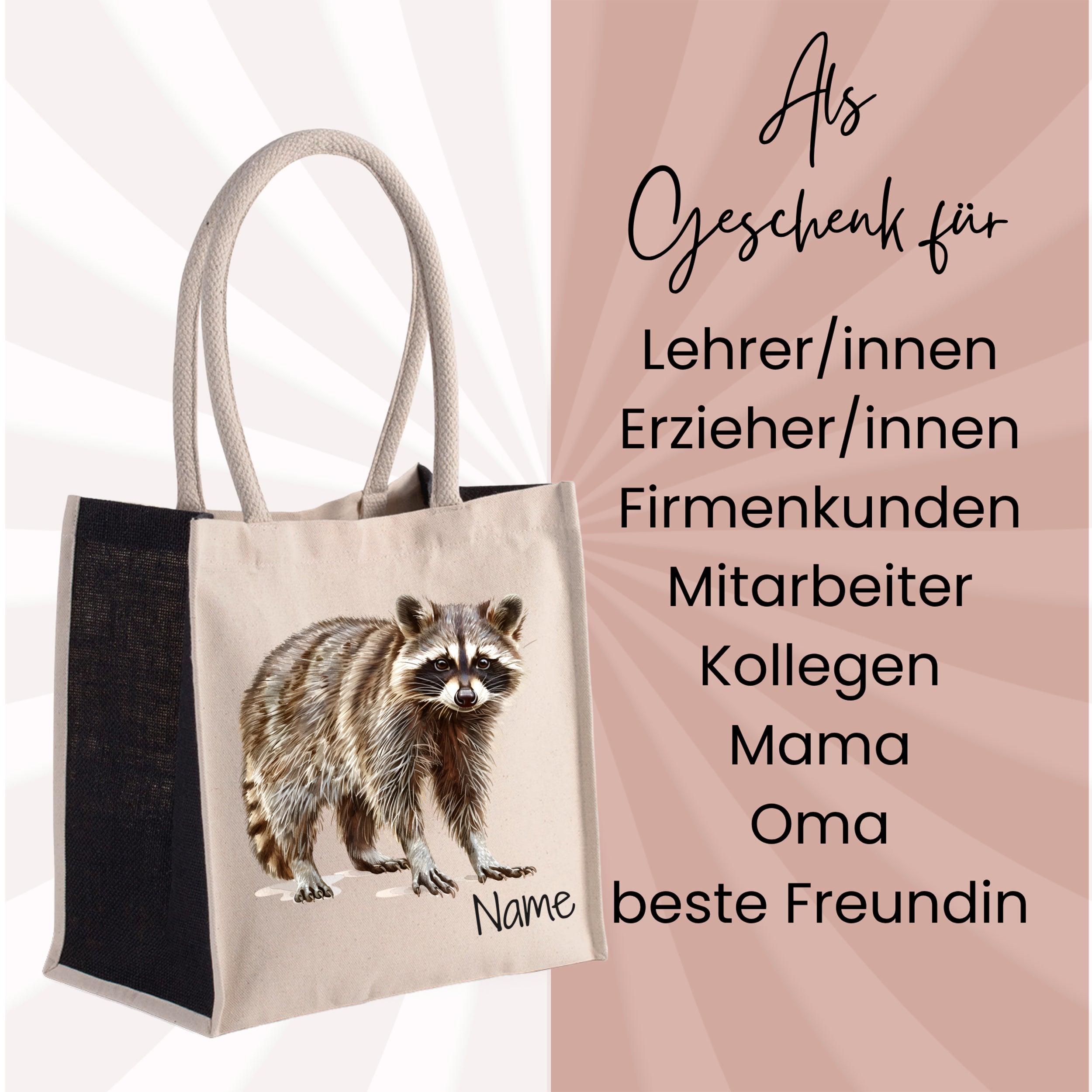 Tasche Waschbär