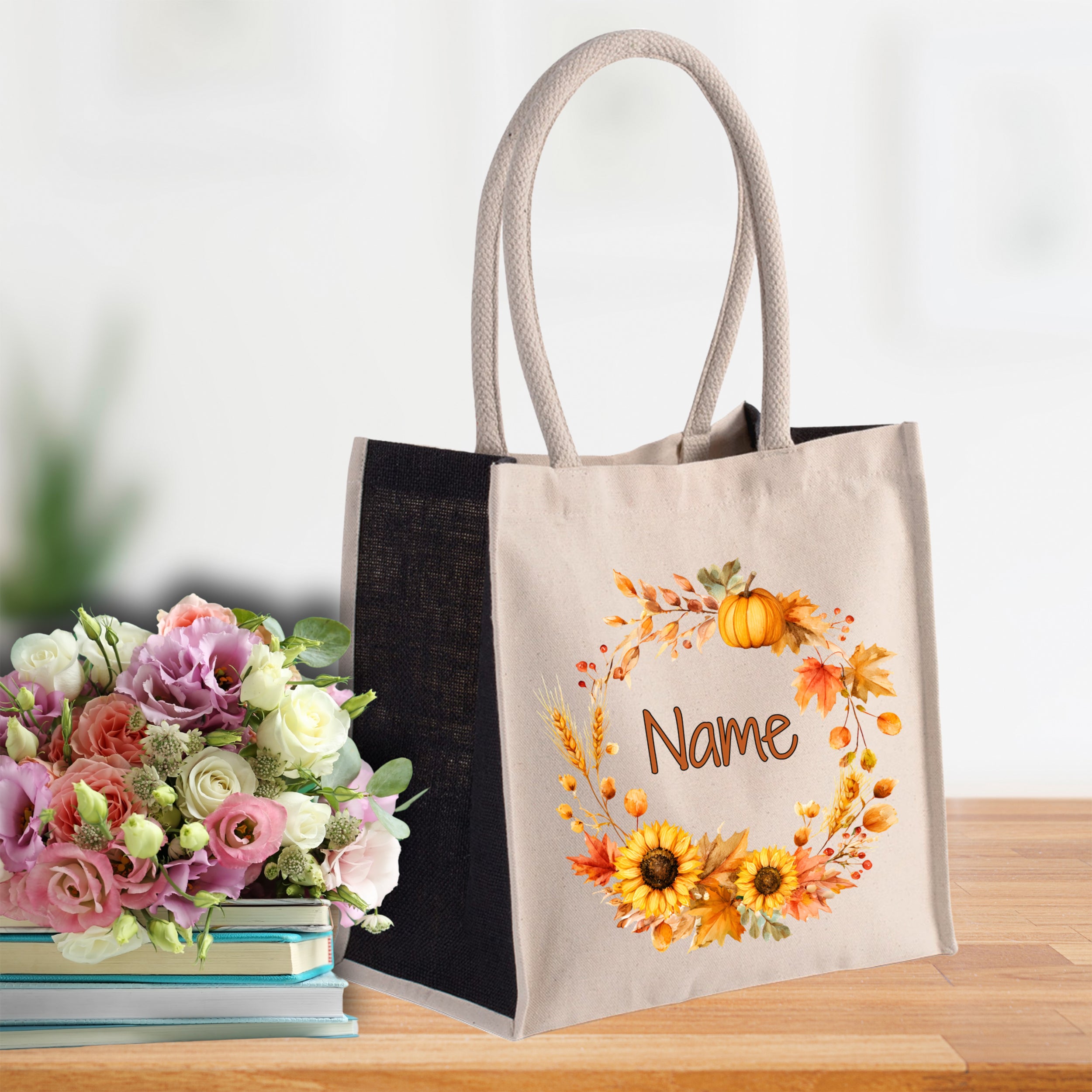 Tasche mit herbstlichem Motiv