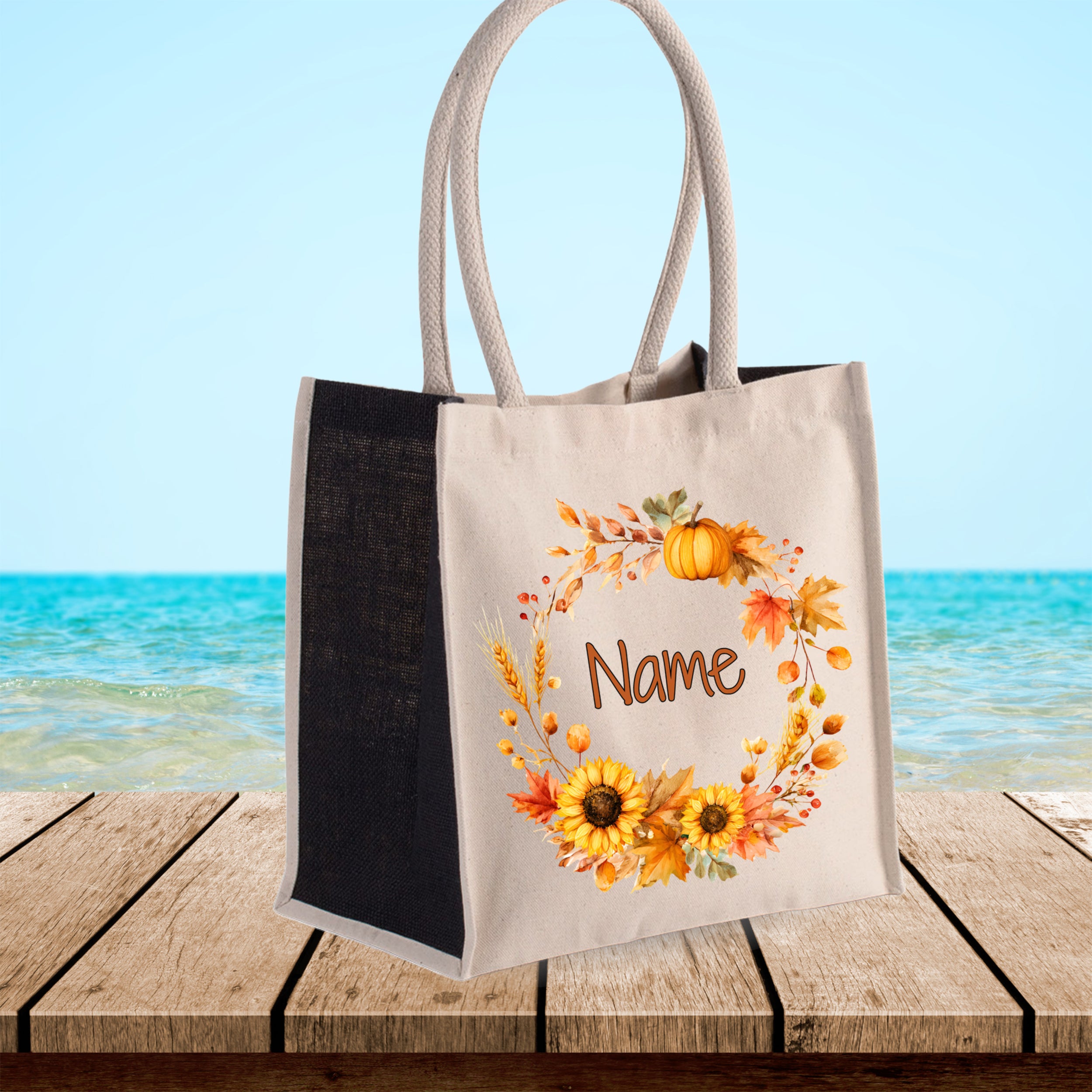 Tasche mit herbstlichem Motiv