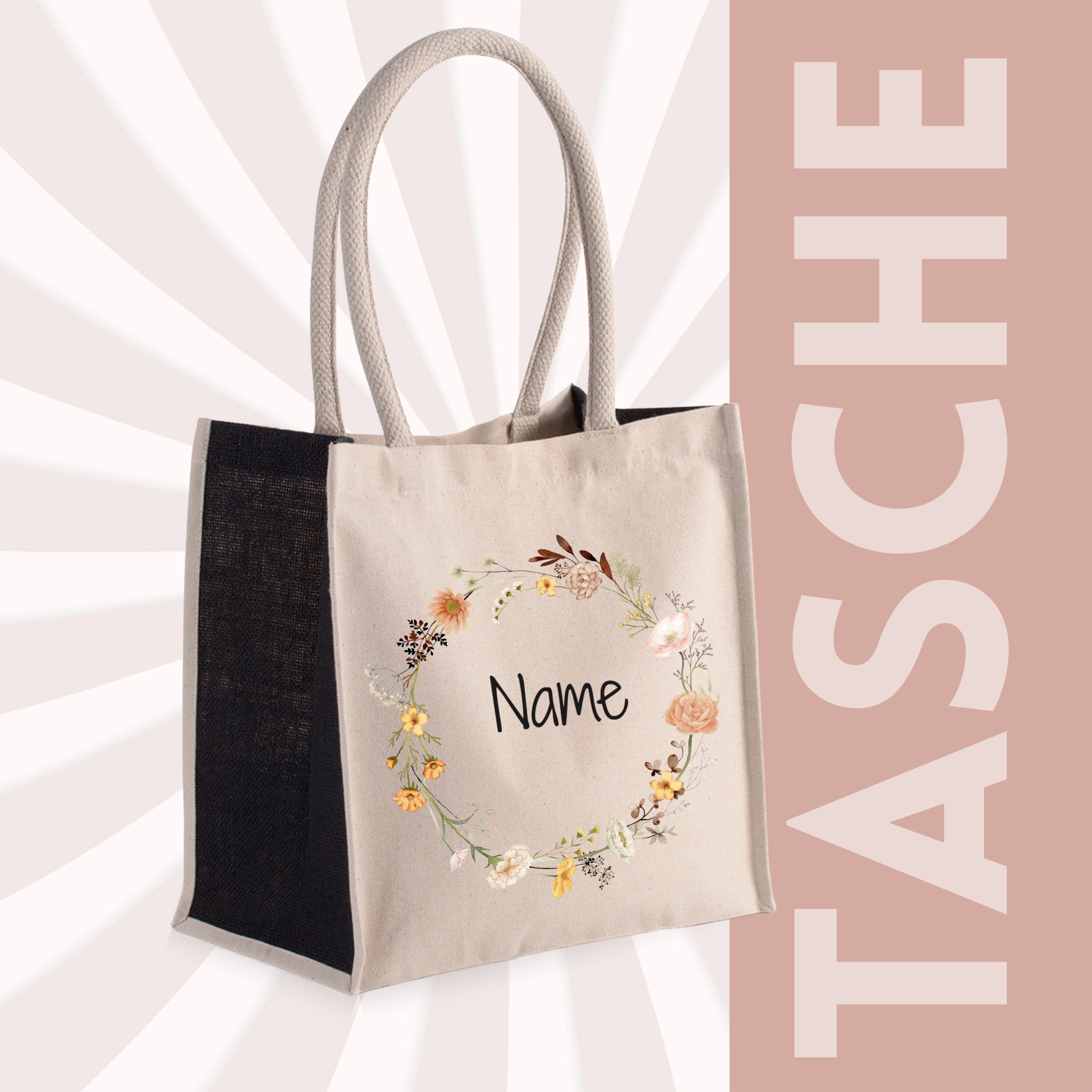 Tasche mit Blumenmotiv