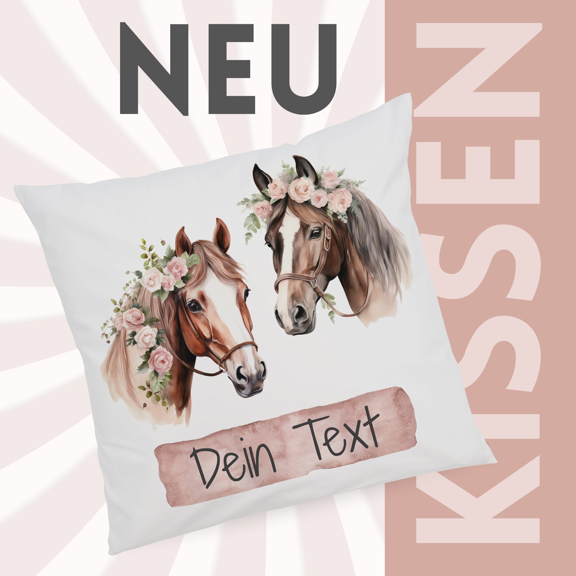 Kissenbezug Pferde