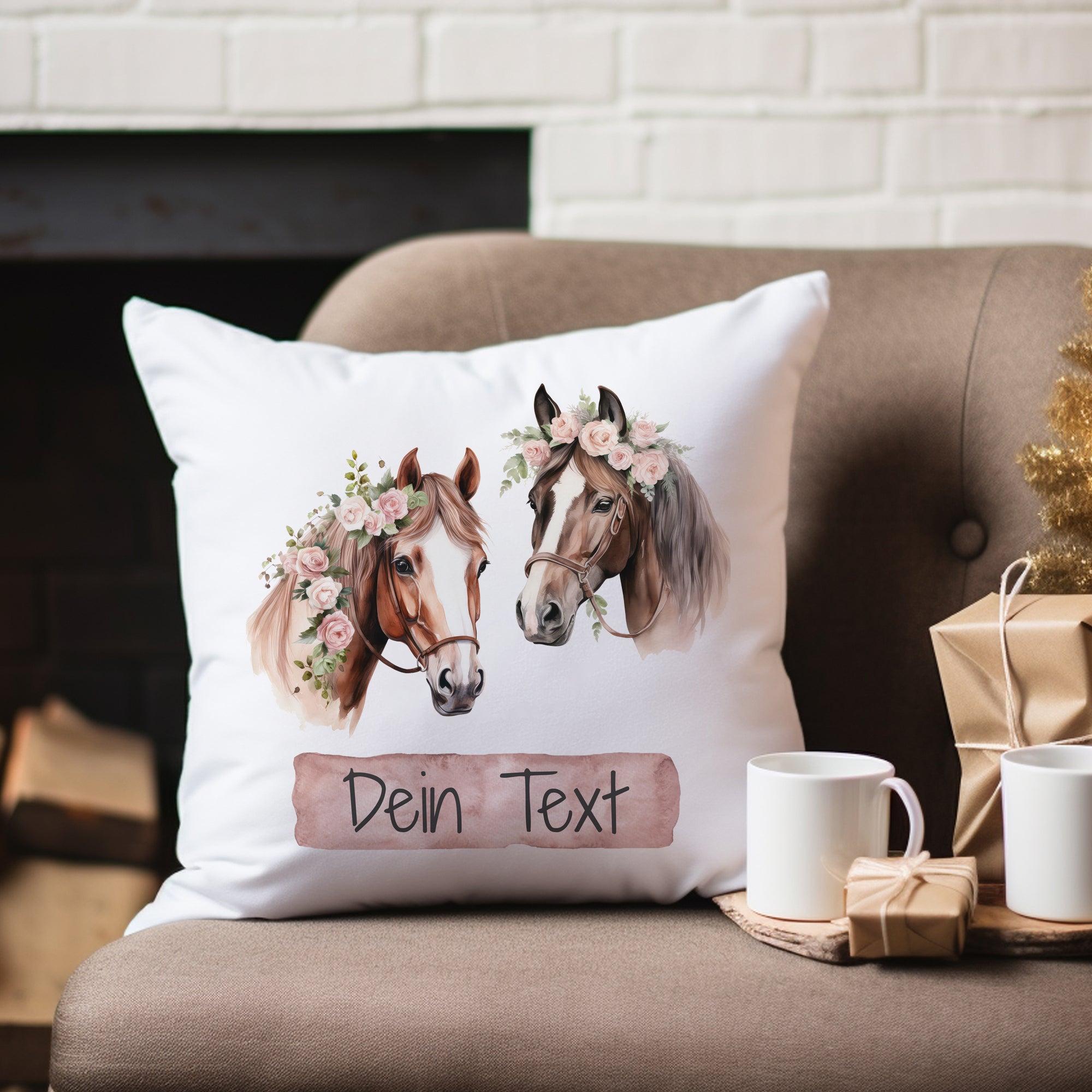 Kissenbezug Pferde