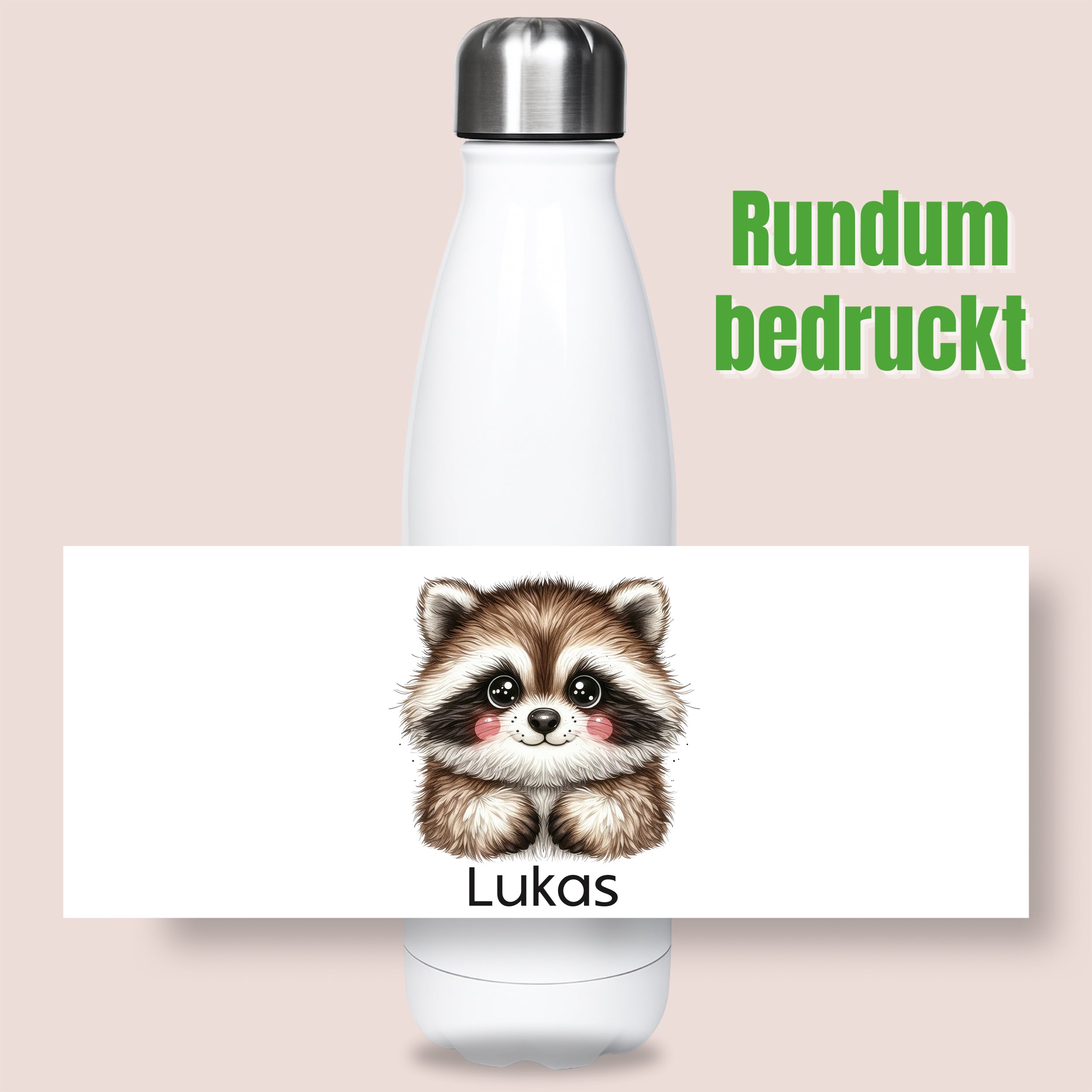 Thermoflasche Waschbär