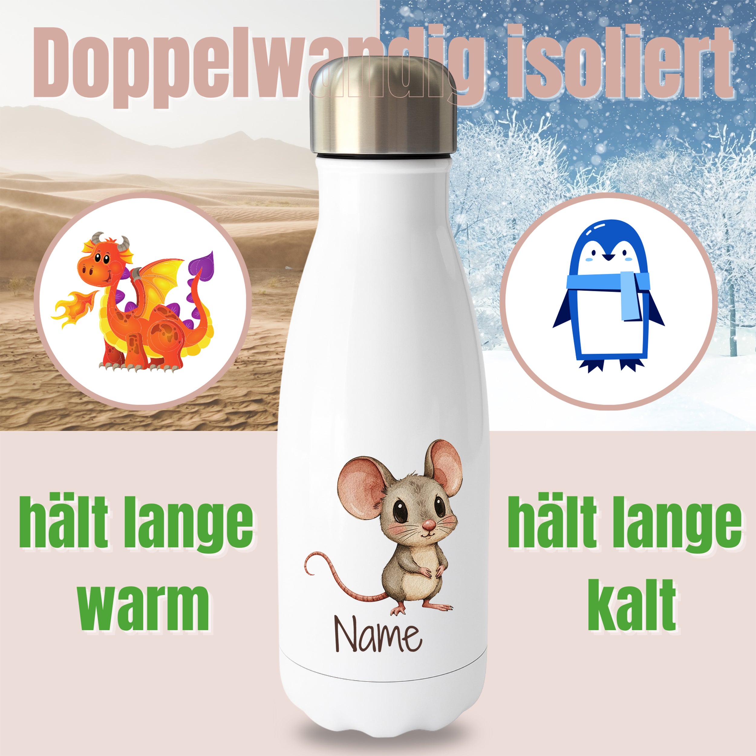 Thermoflasche Maus