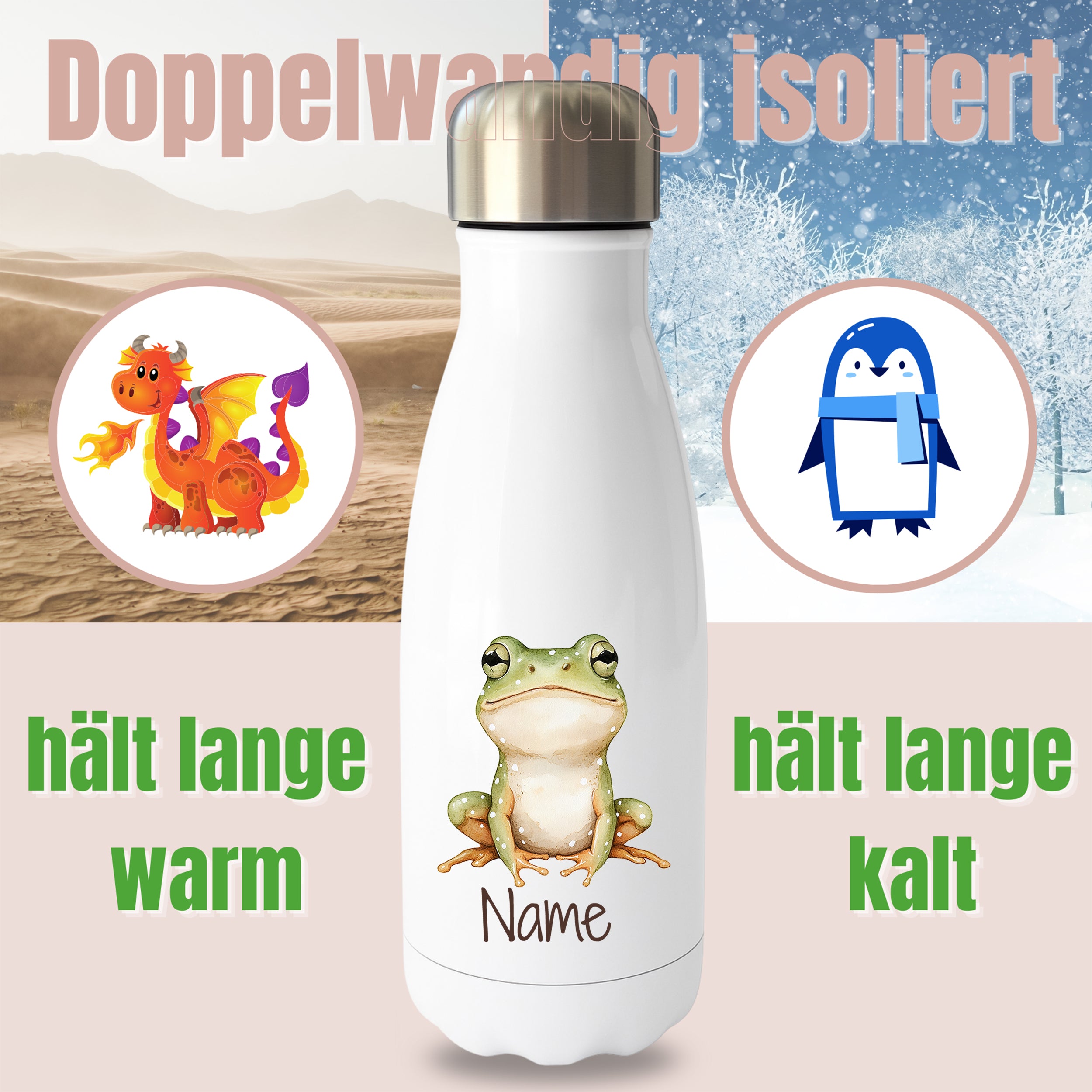 Thermoflasche Frosch
