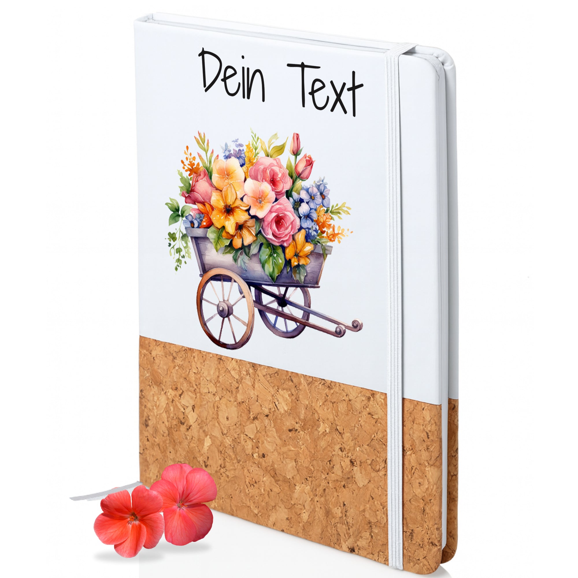 Notizbuch mit Blumenmotiv