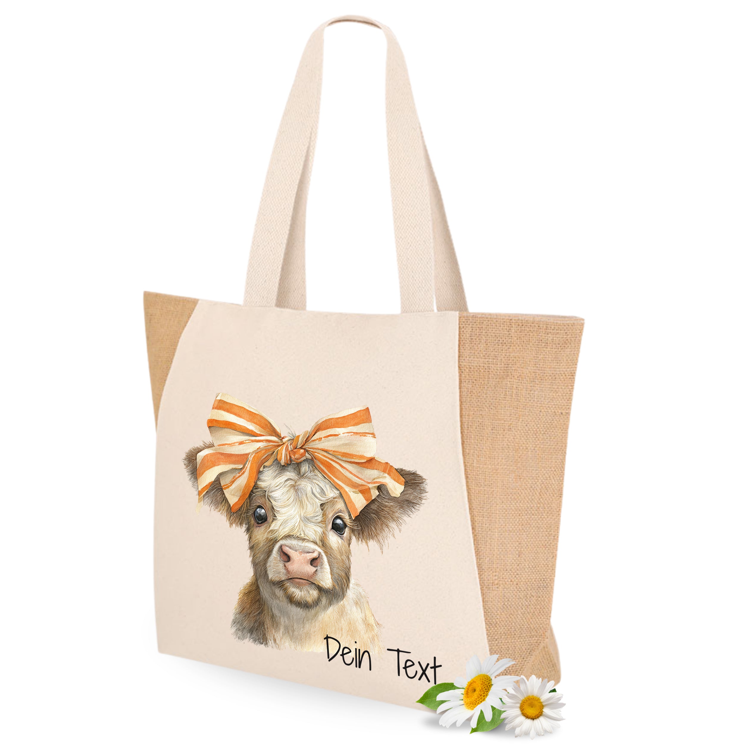 Tasche mit Kuhmotiv