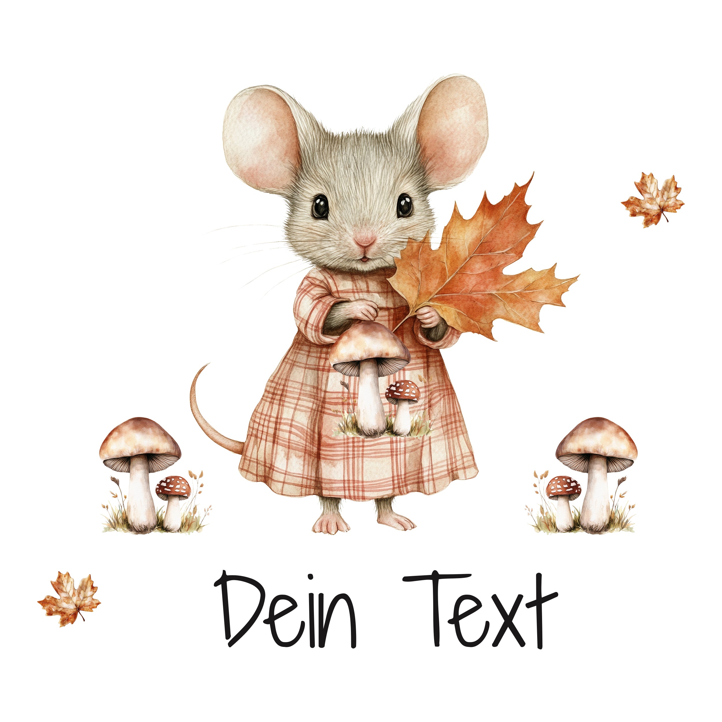 Tasche mit Maus und Herbstmotiv