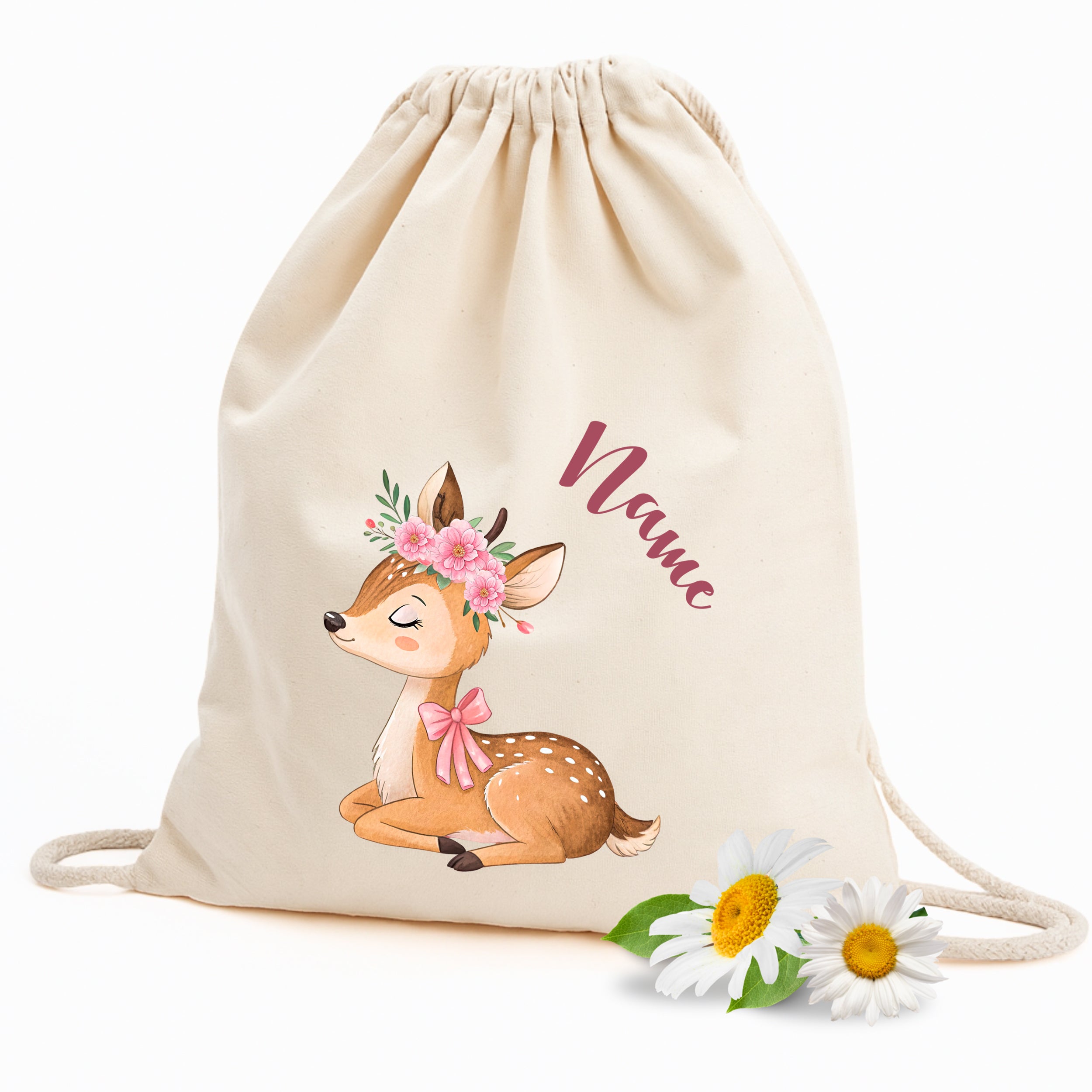Tasche Reh mit Blumen