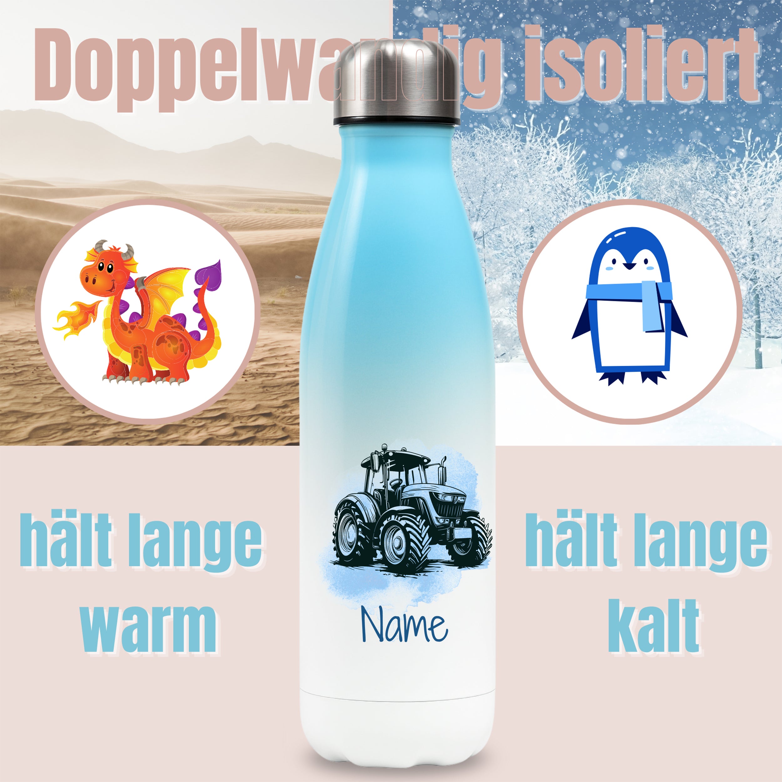 Thermosflasche Traktor