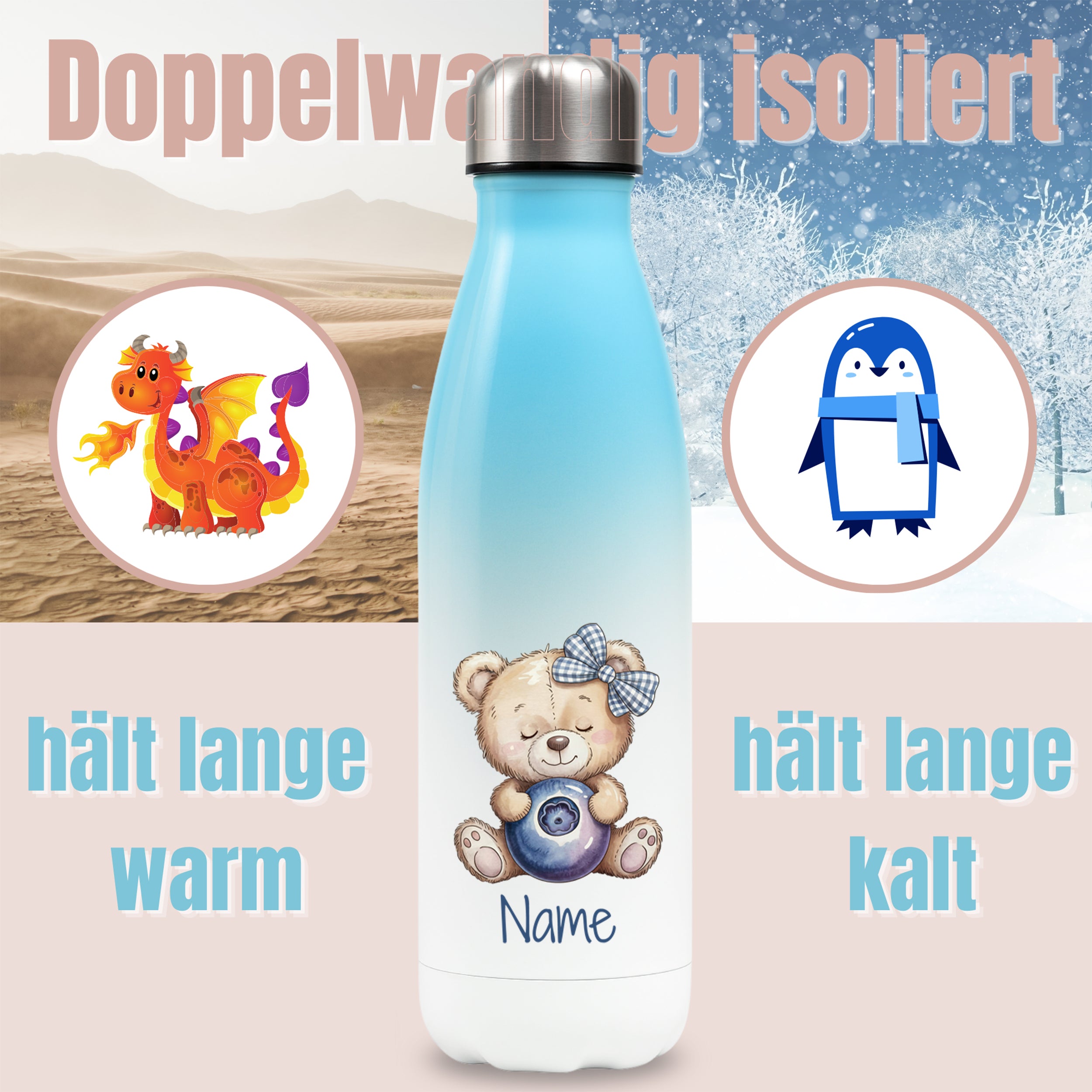Thermosflasche Bärchen