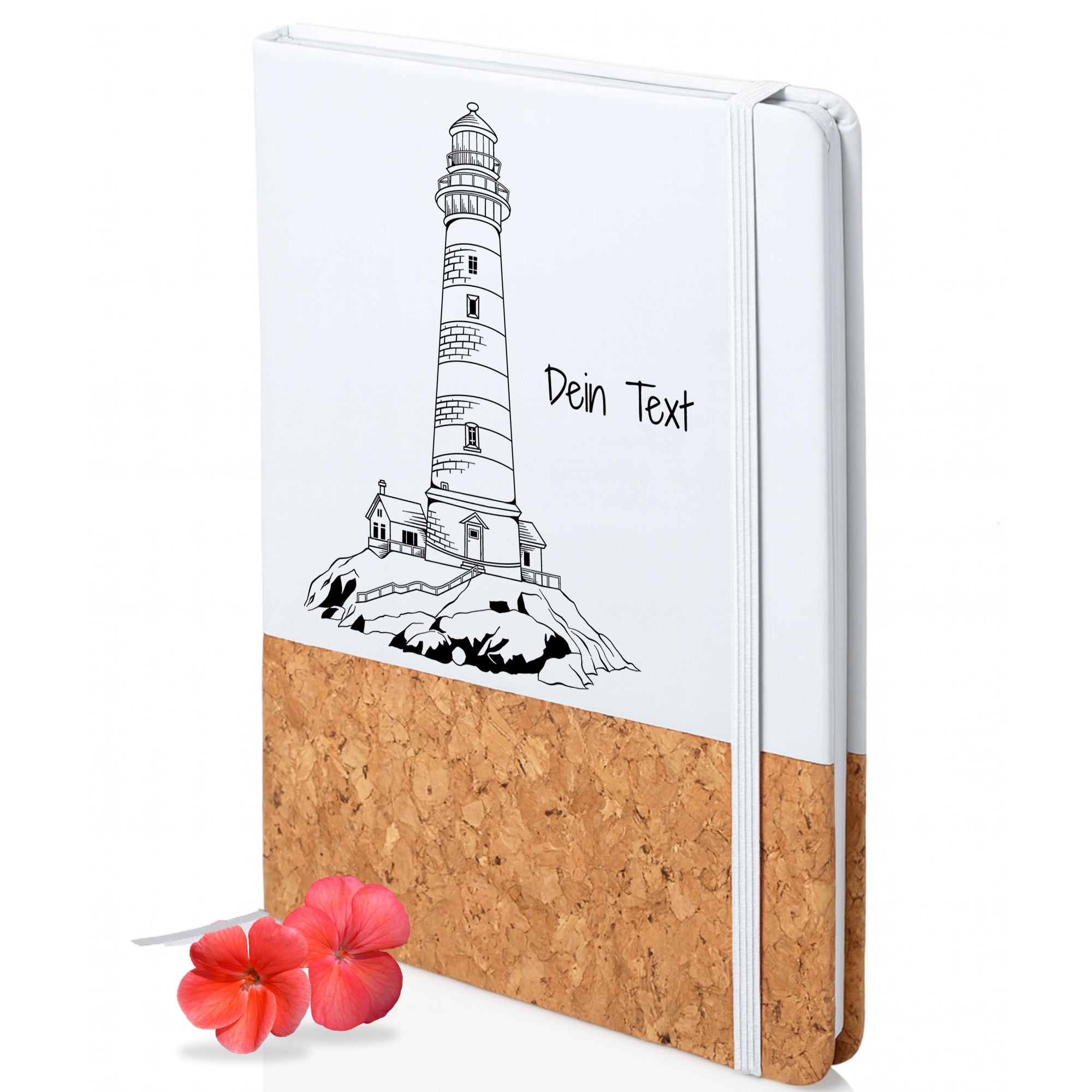 Notizbuch mit Leuchtturm