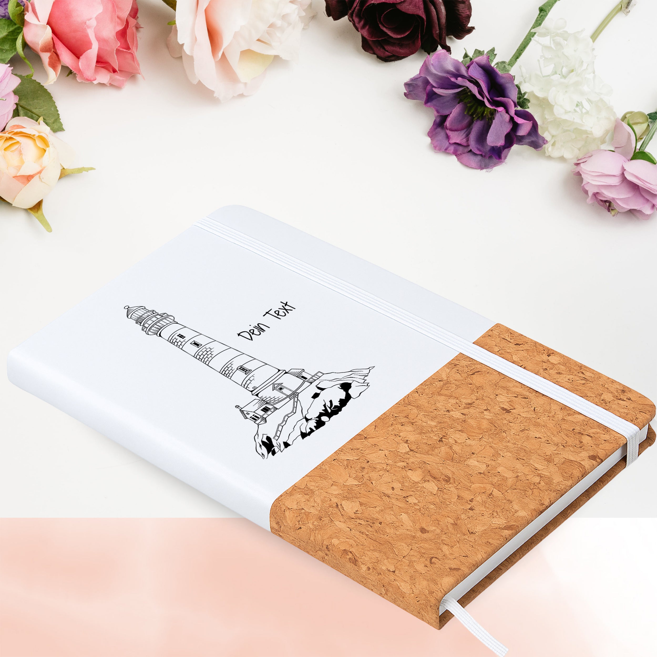 Notizbuch mit Leuchtturm