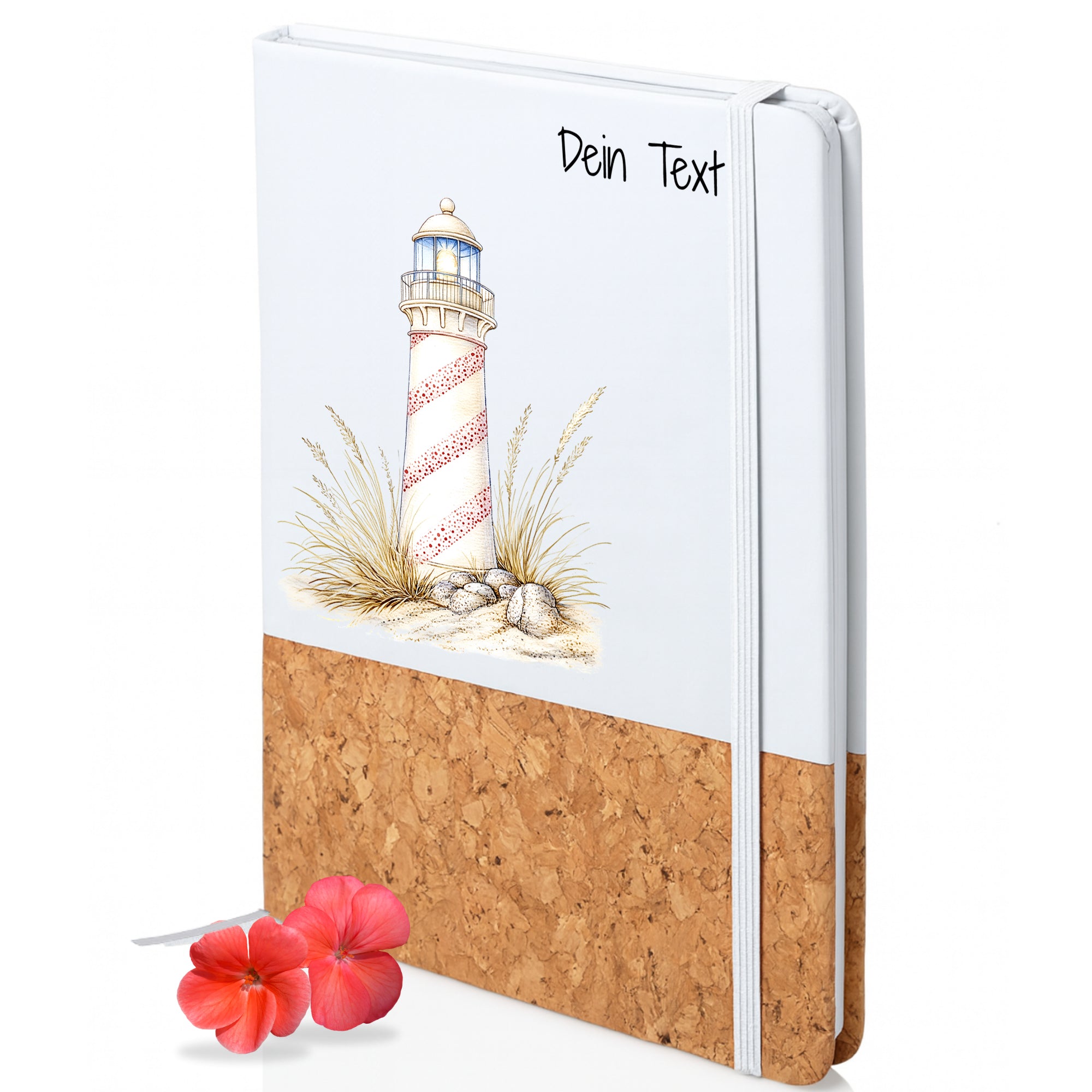 Notizbuch mit Leuchtturm