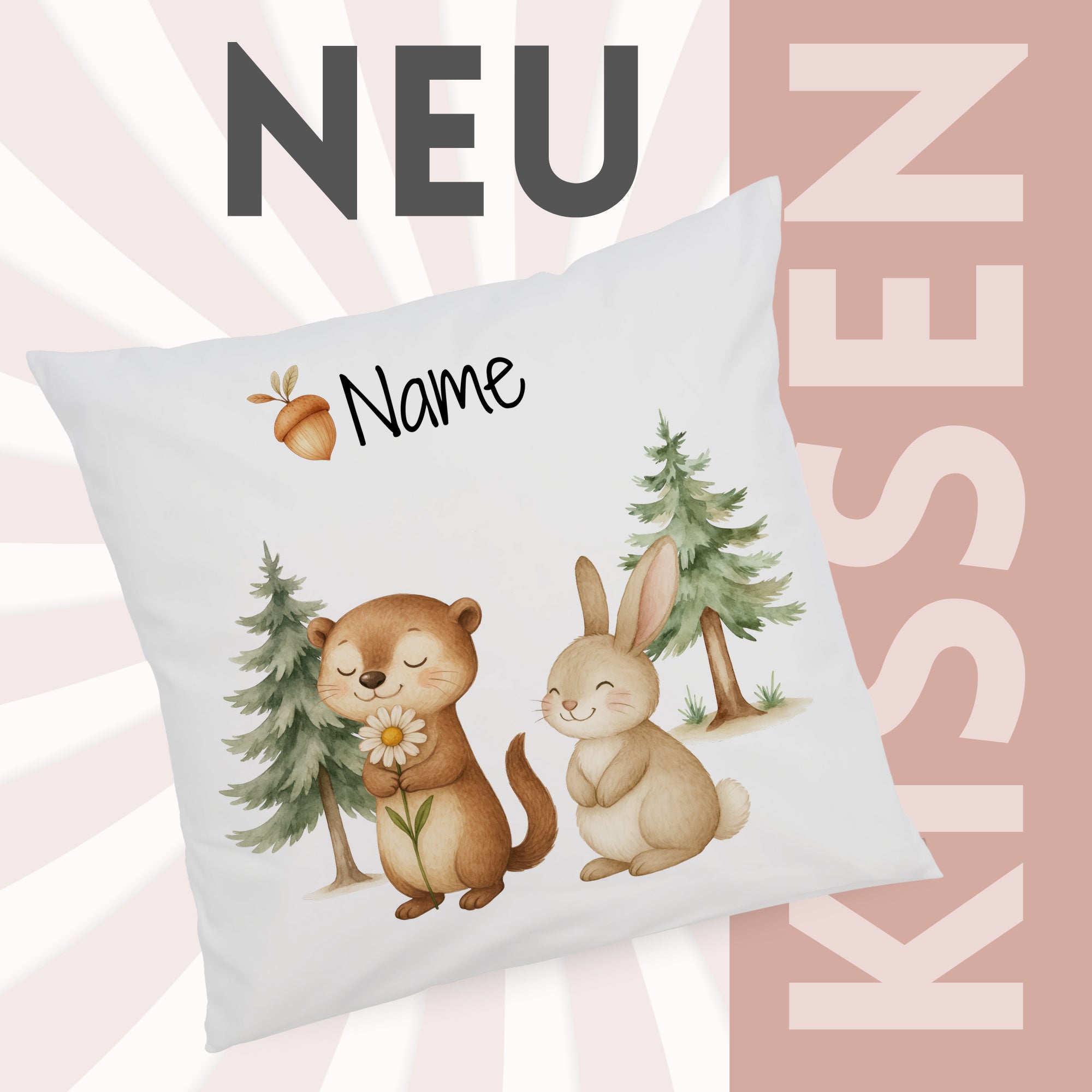 Kissenbezug Tierfreundschaft