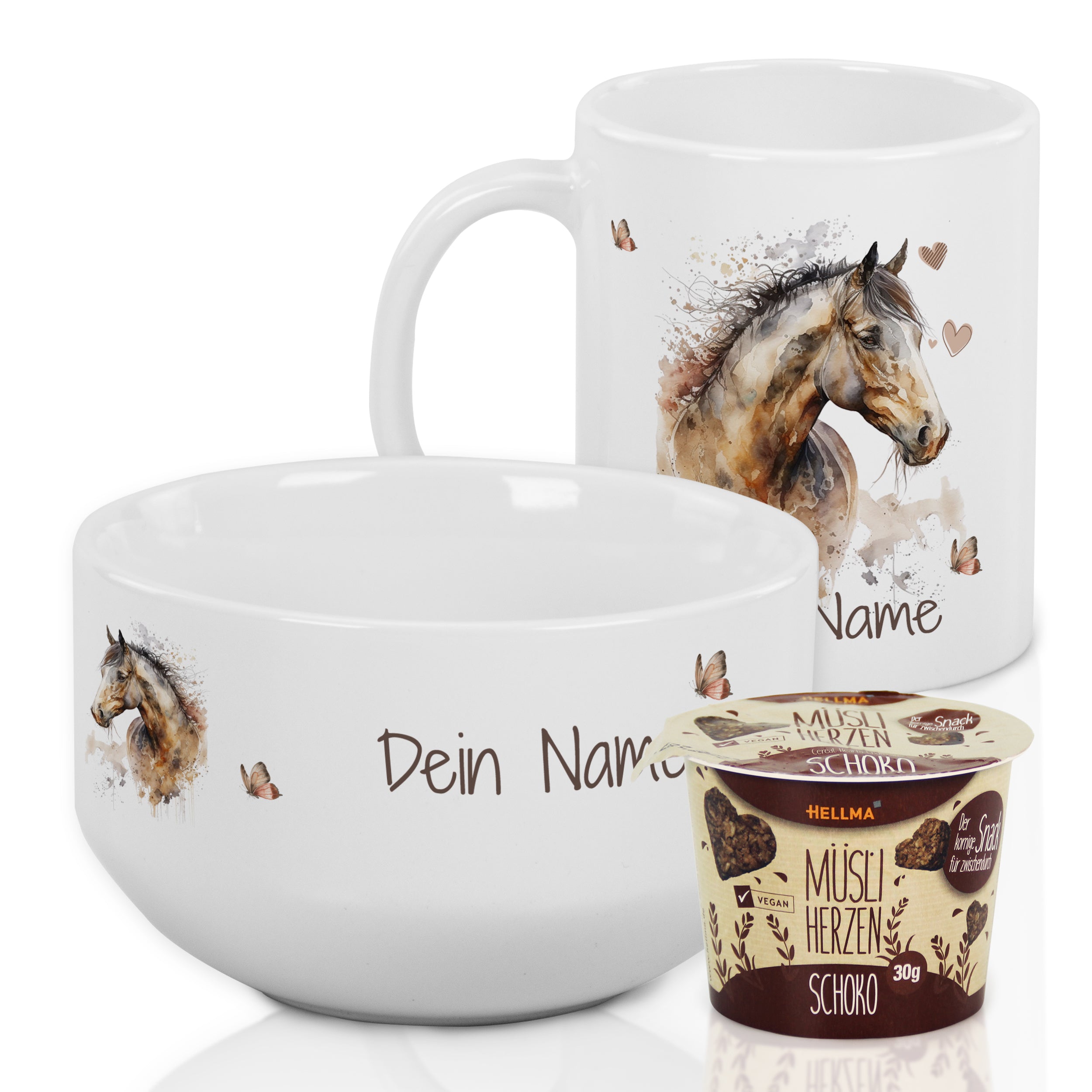 Frühstücksset Set Tasse mit Müslischale