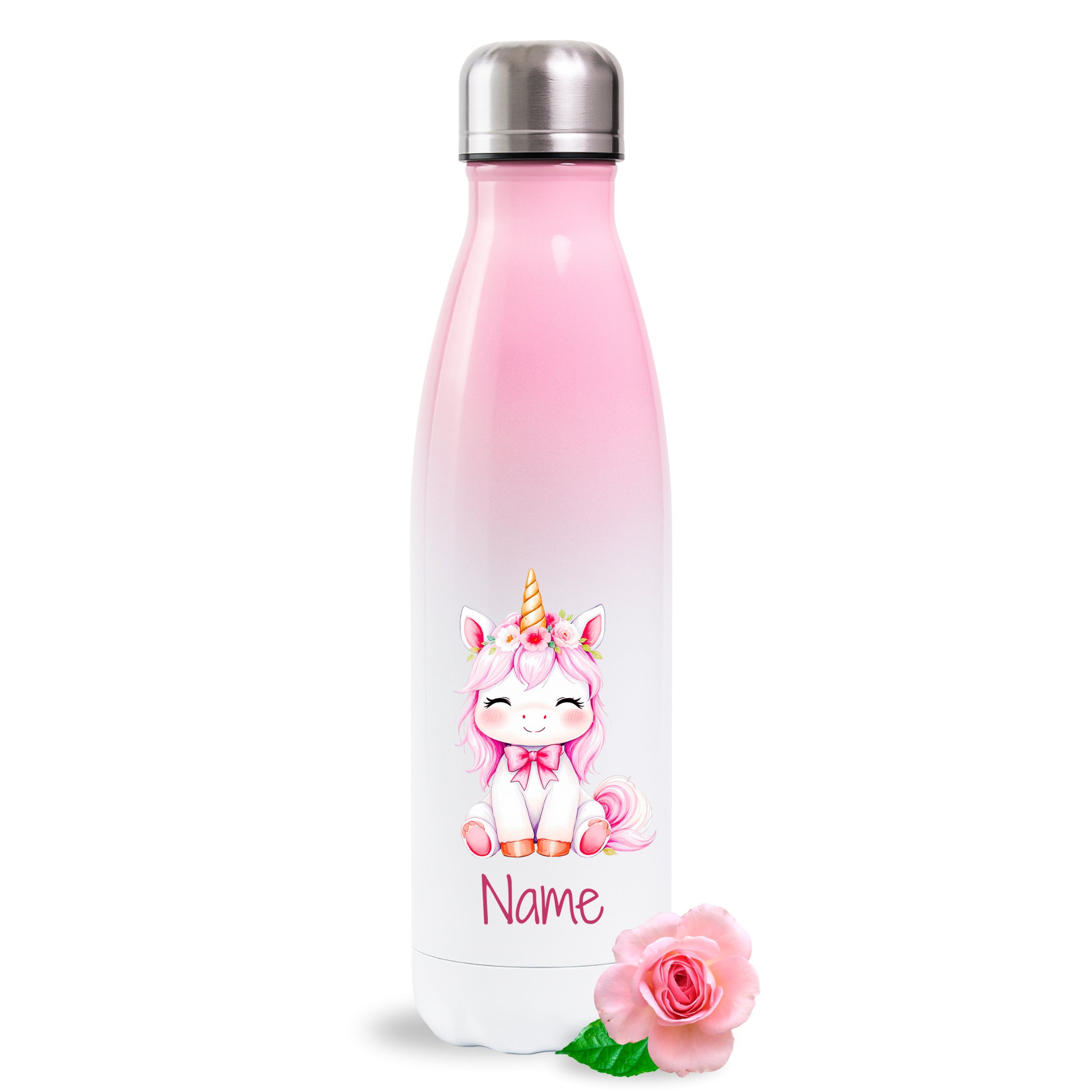 Thermosflasche Rosa Einhorn