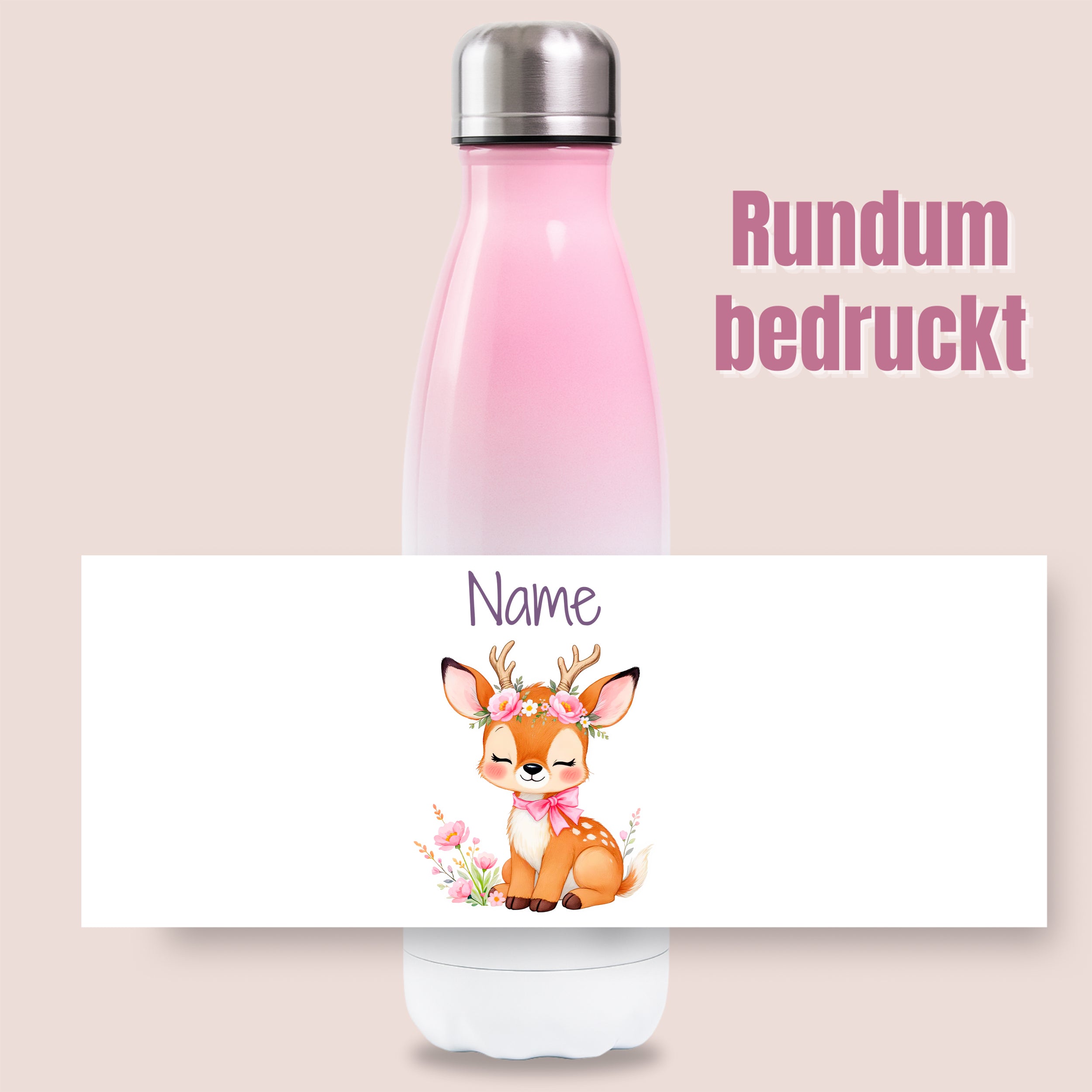 Thermosflasche Rosa Reh
