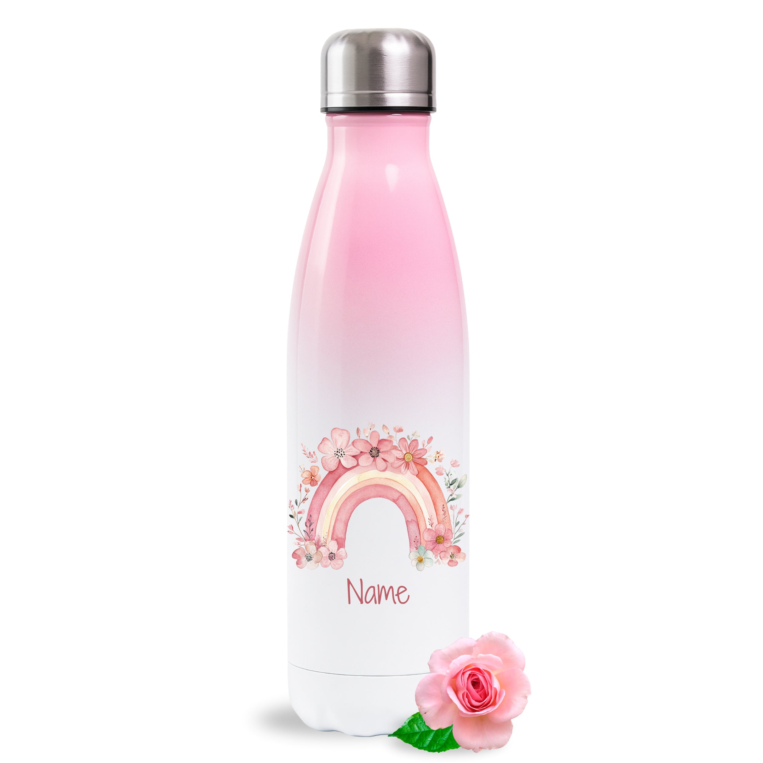Thermosflasche Rosa Regenbogen