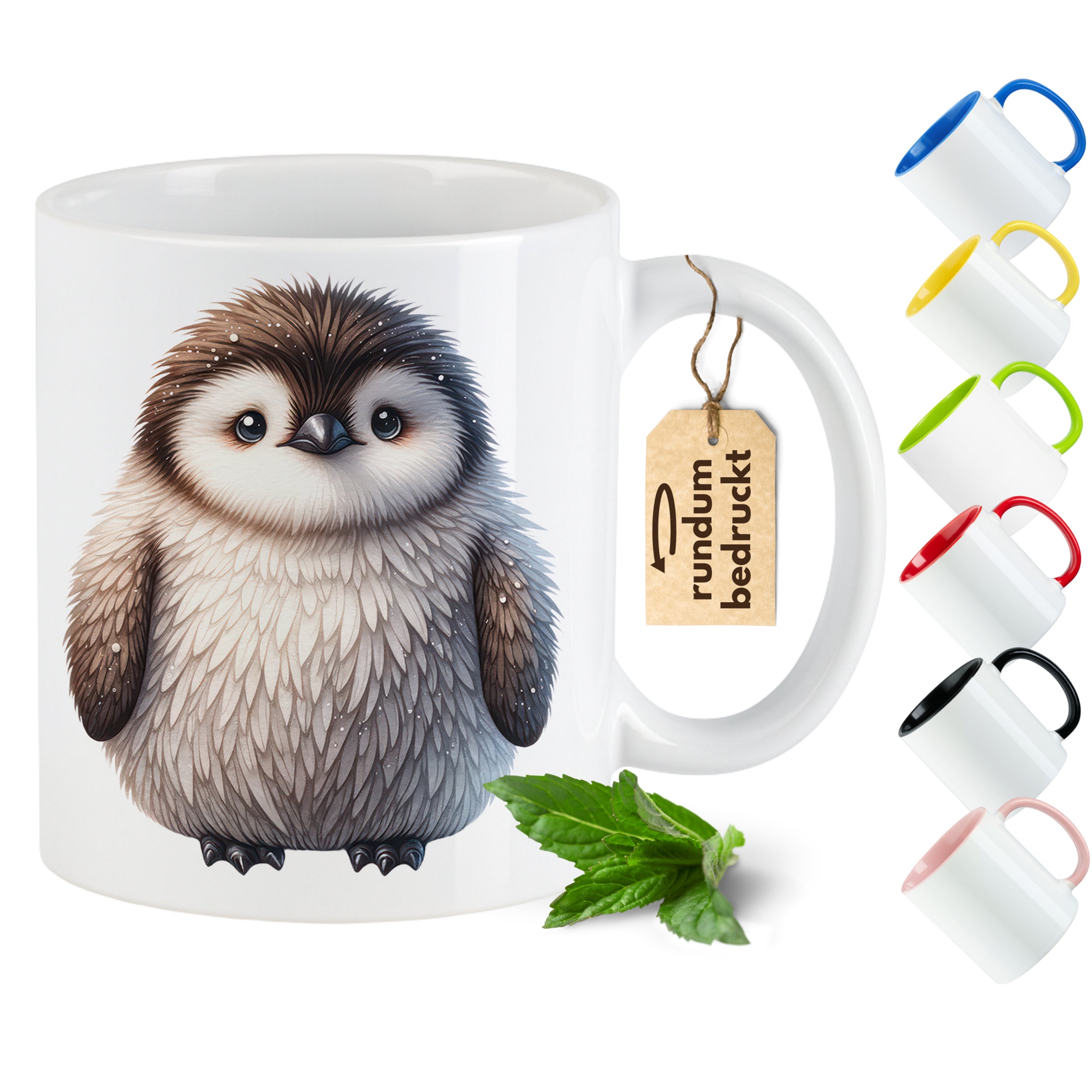 Tasse mit niedlichem Pinguin
