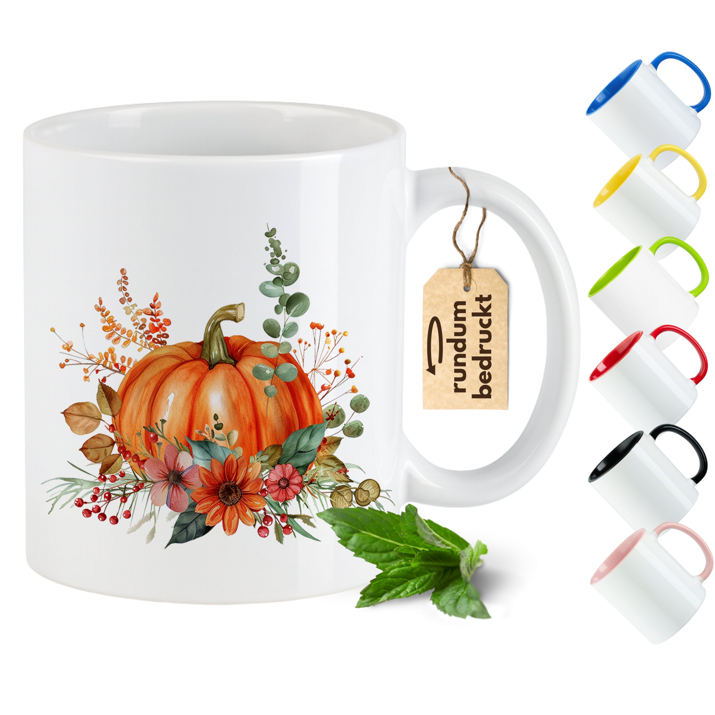 Tasse mit Kürbis-Motiv
