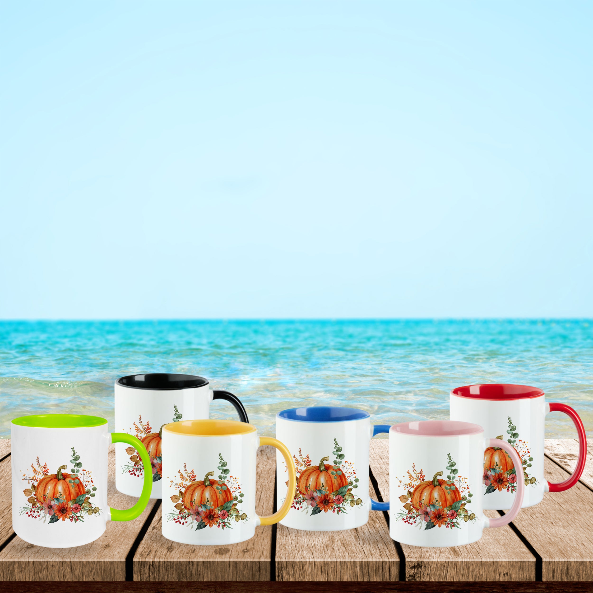 Tasse mit Kürbis-Motiv