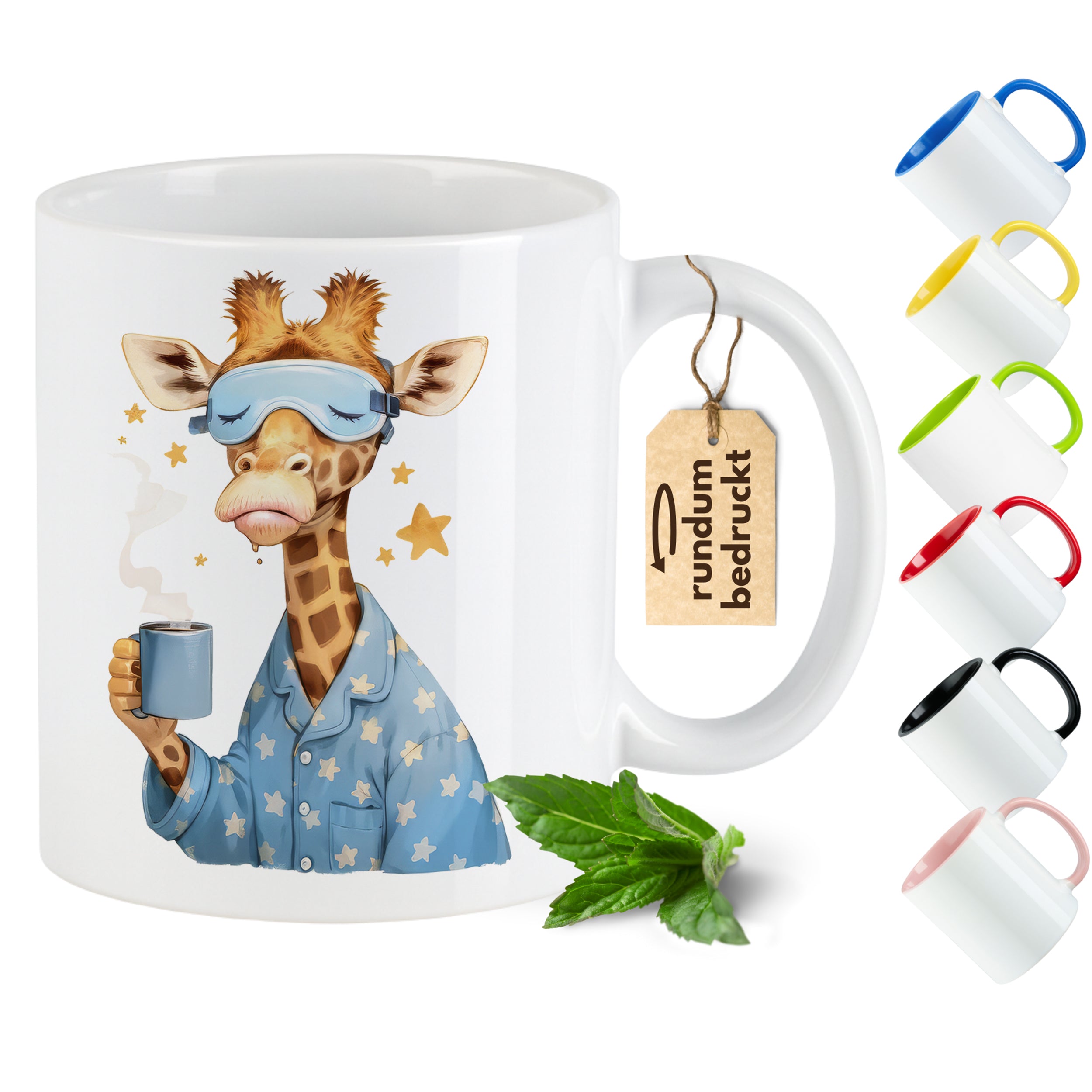 Tasse Giraffe mit Schlafmaske