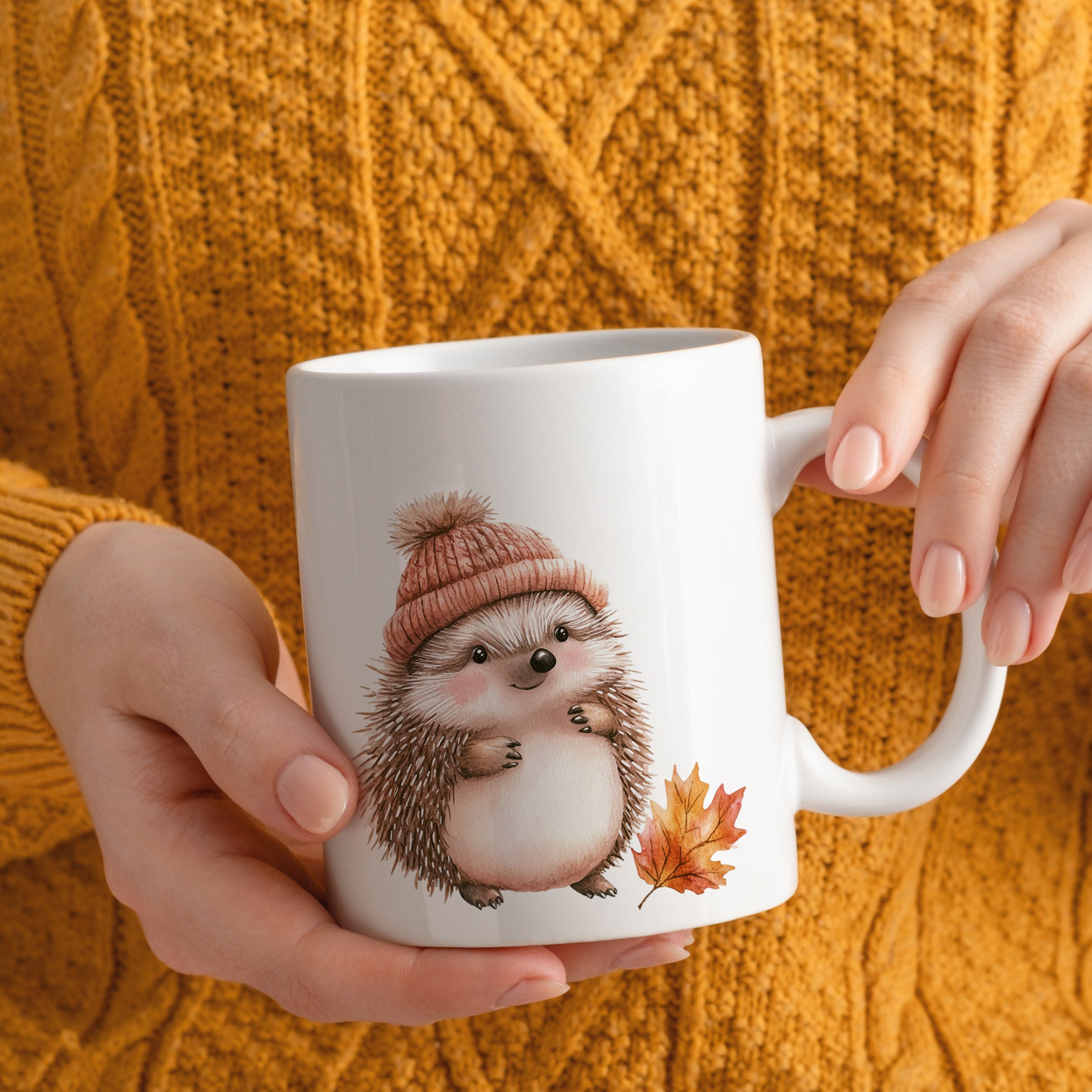 Tasse Igel mit Mütze