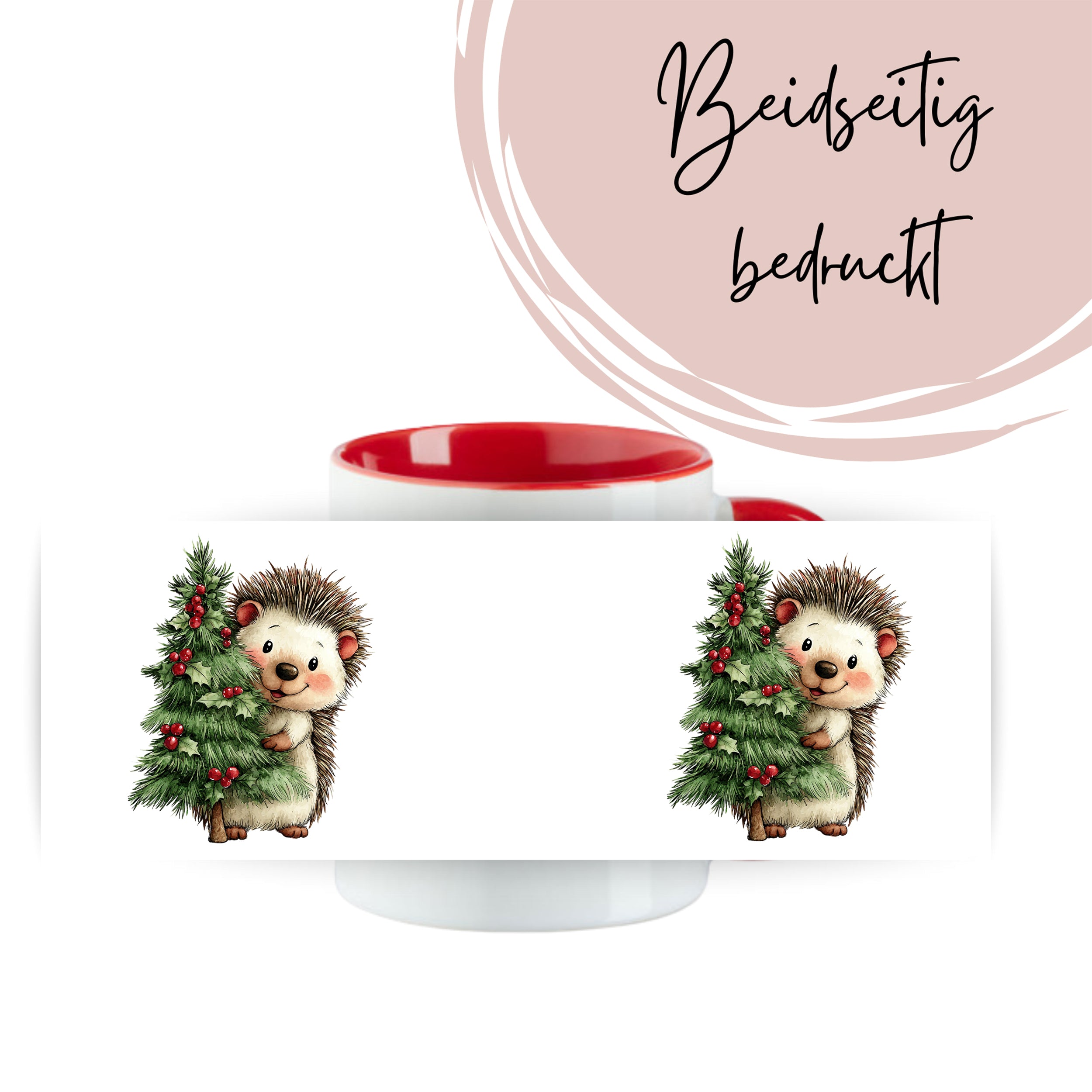 Tasse Igel mit Weihnachtsbaum