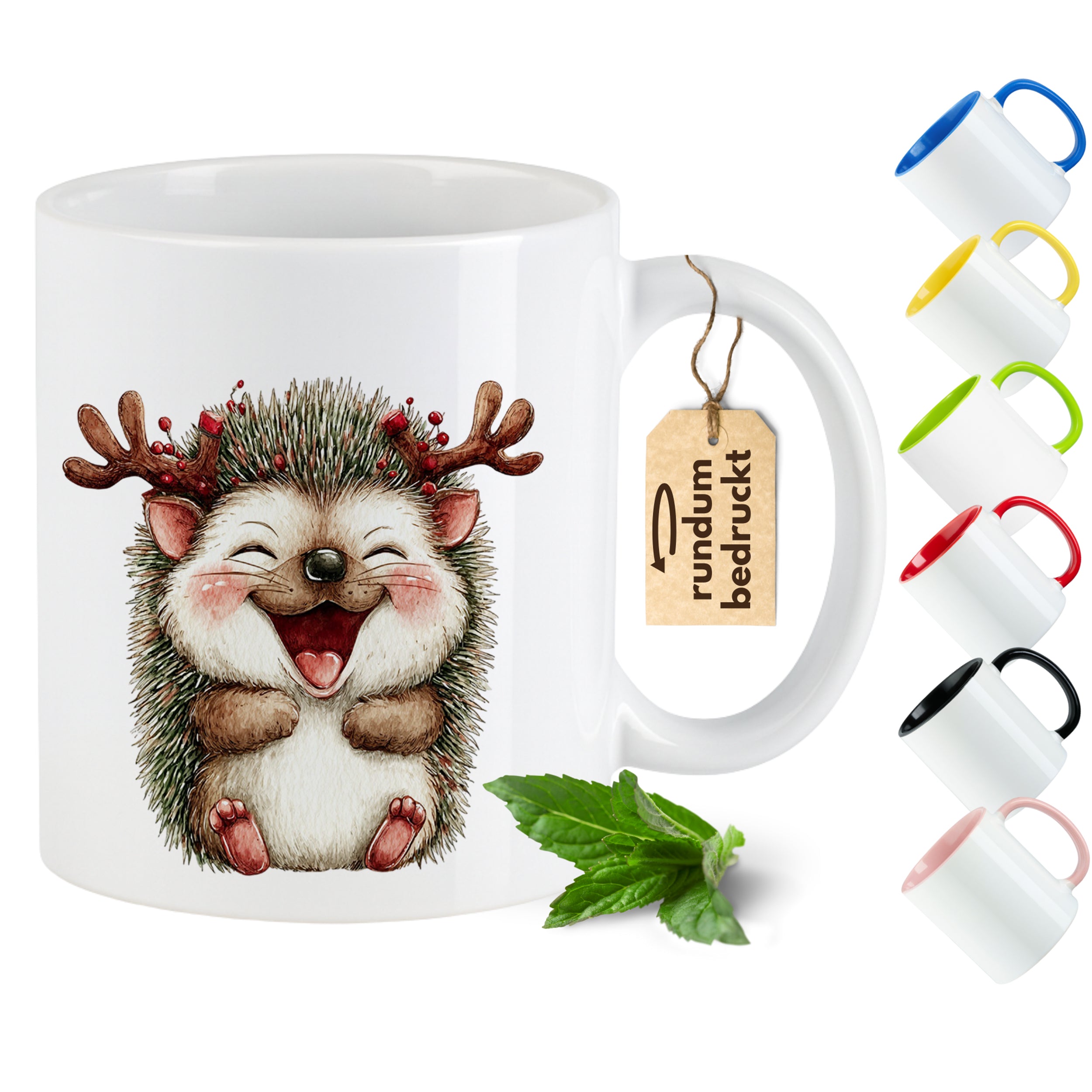 Tasse lustiger Igel