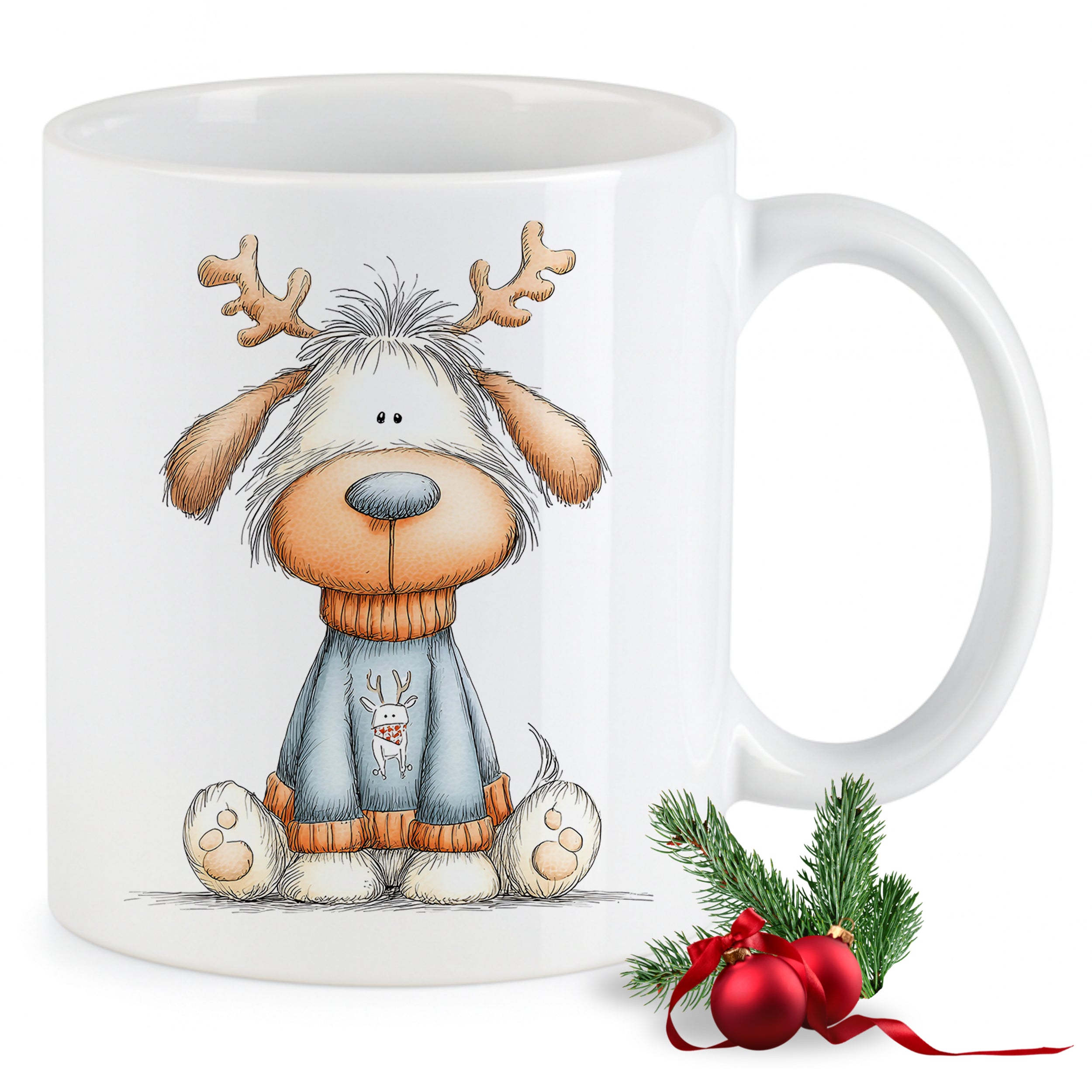 Tasse Weihnachts-Hund