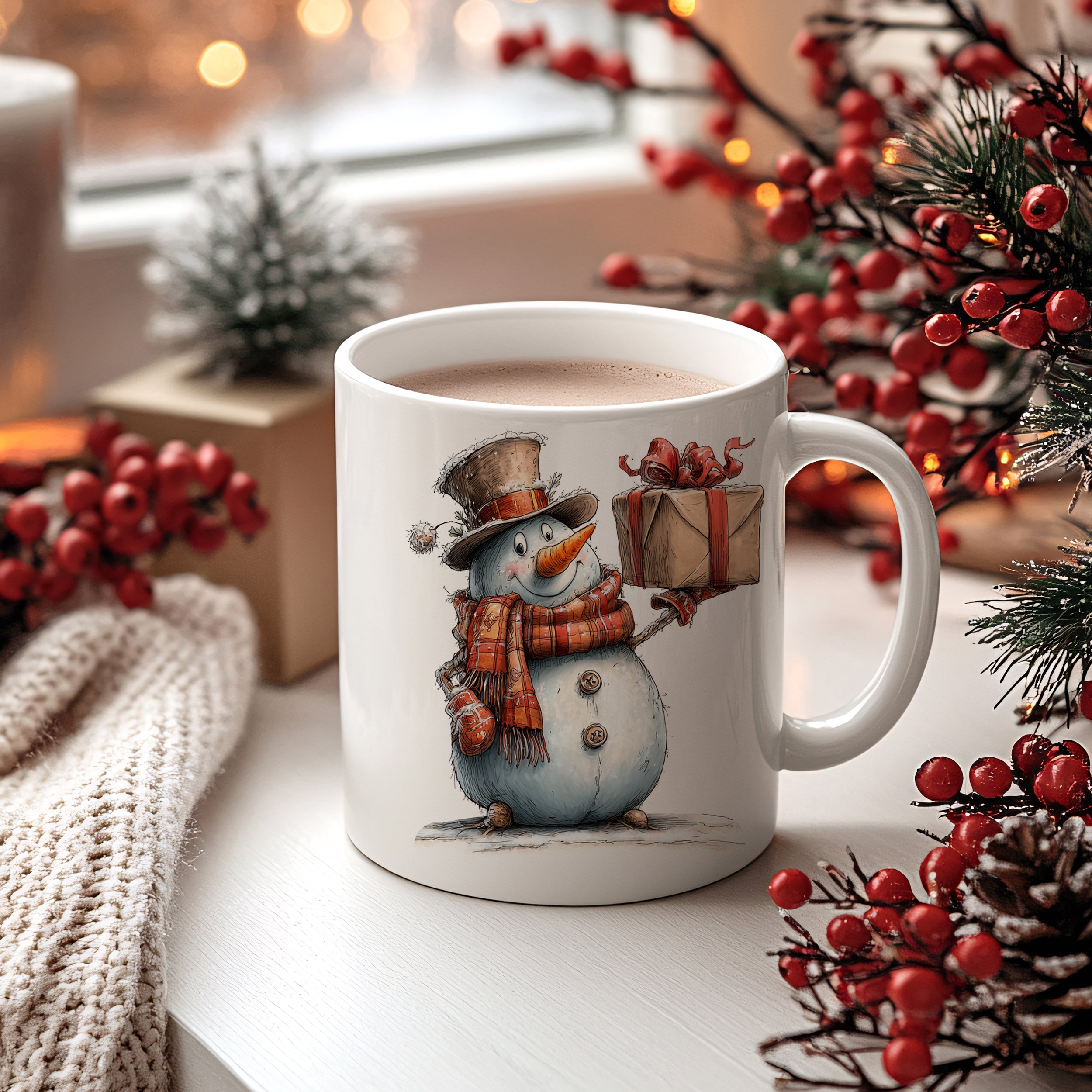 Weihnachtstasse Schneemann