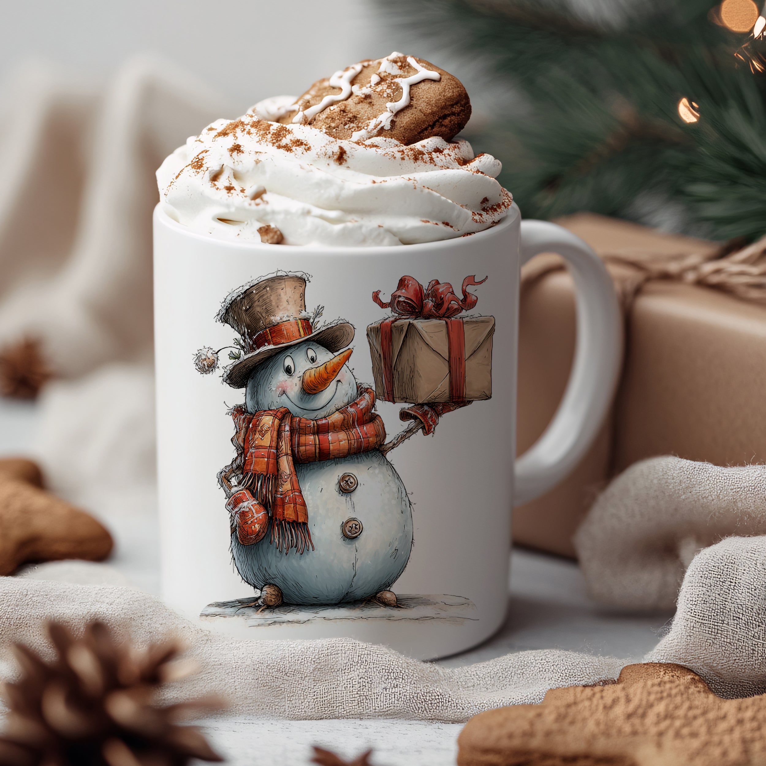Weihnachtstasse Schneemann