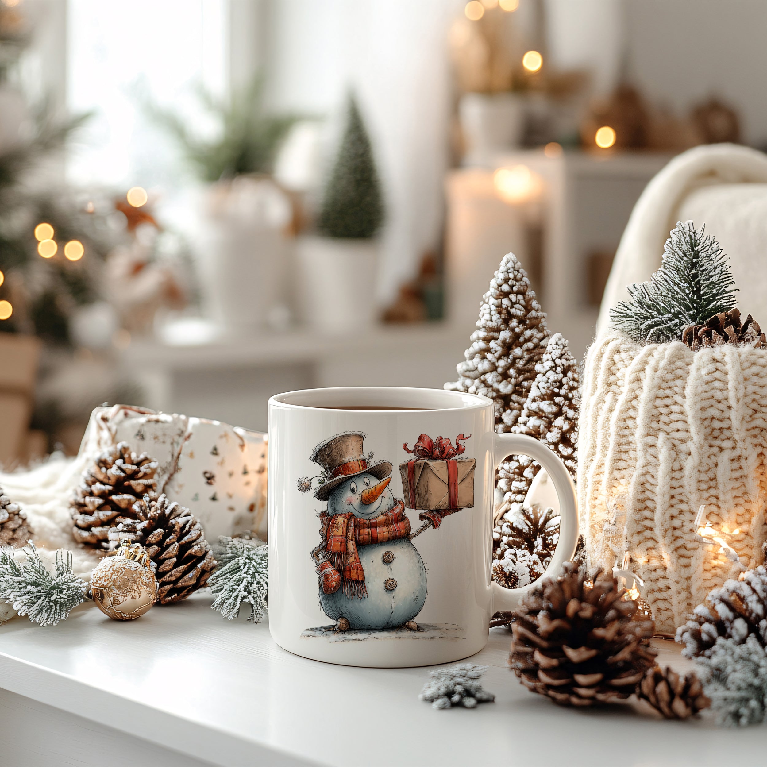 Weihnachtstasse Schneemann