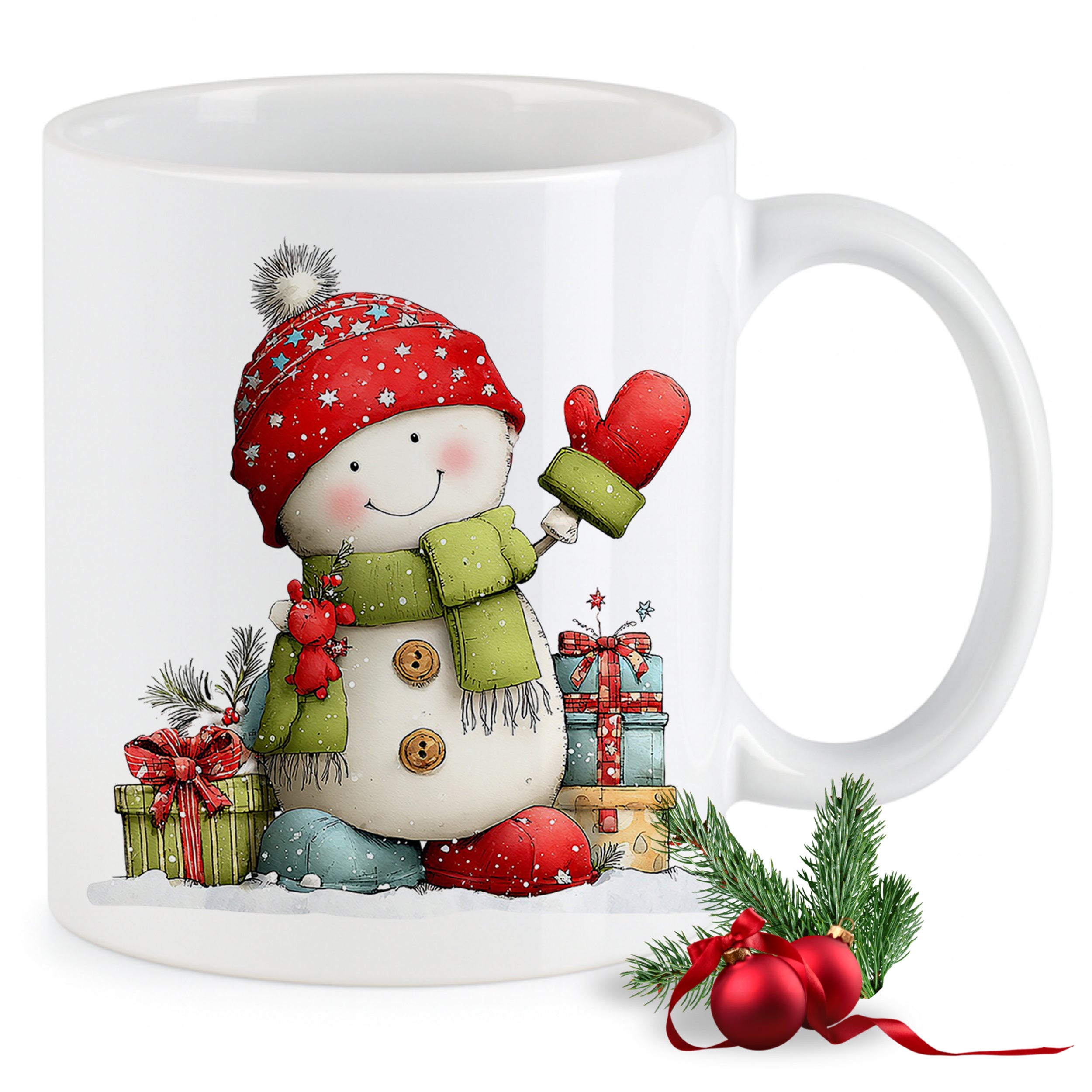 Weihnachtstasse Schneemann