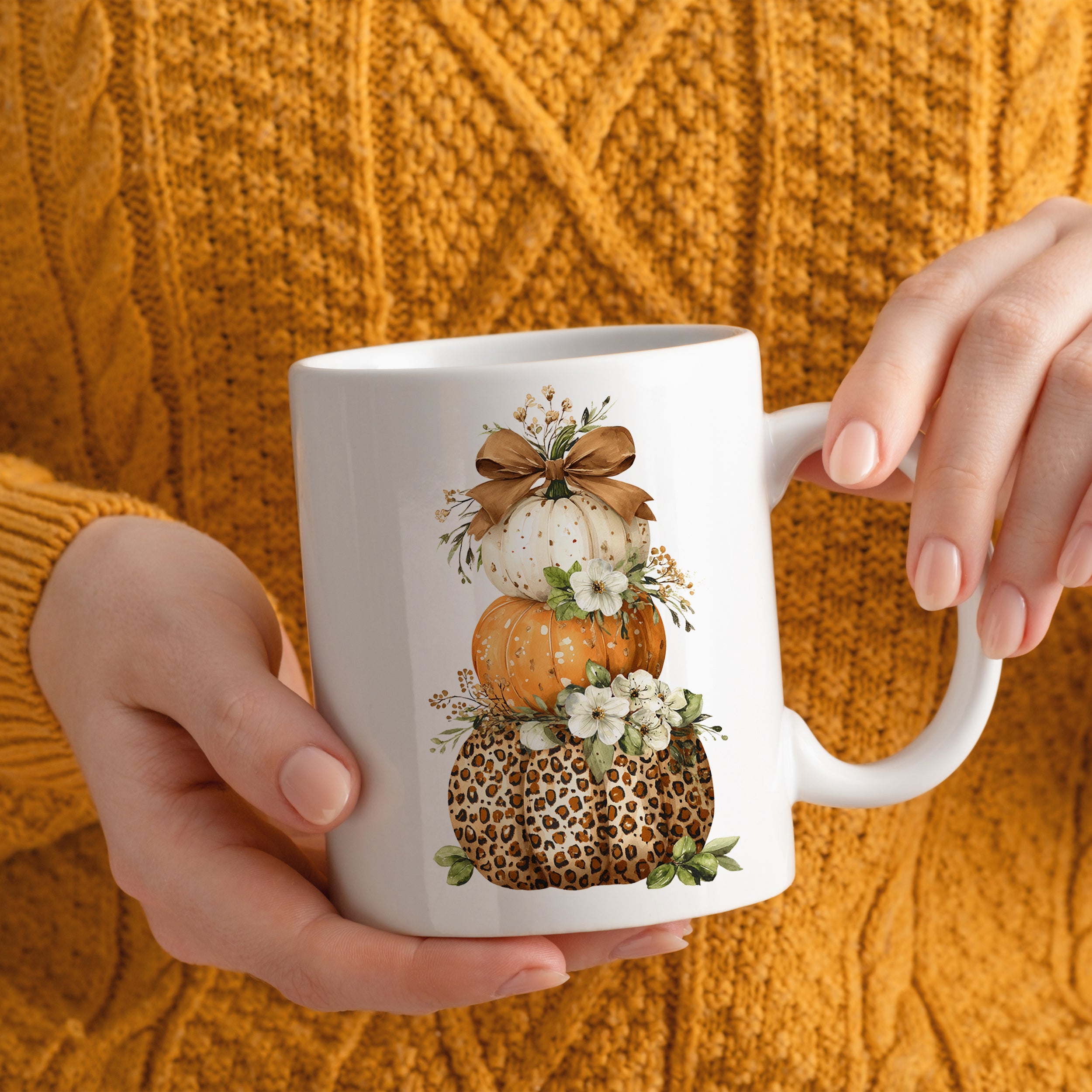 Tasse mit Kürbismotiv