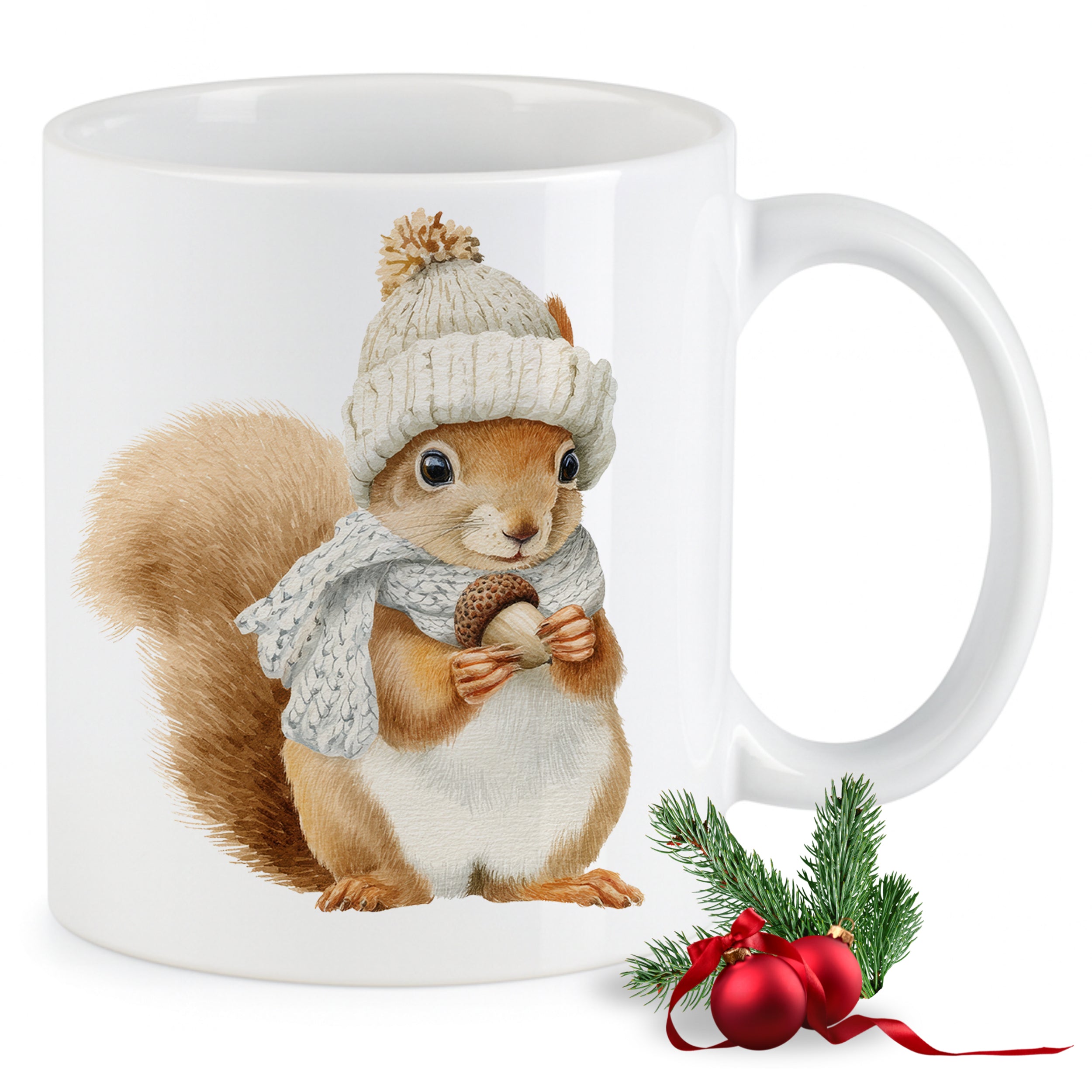 Tasse mit süßem Eichhörnchen