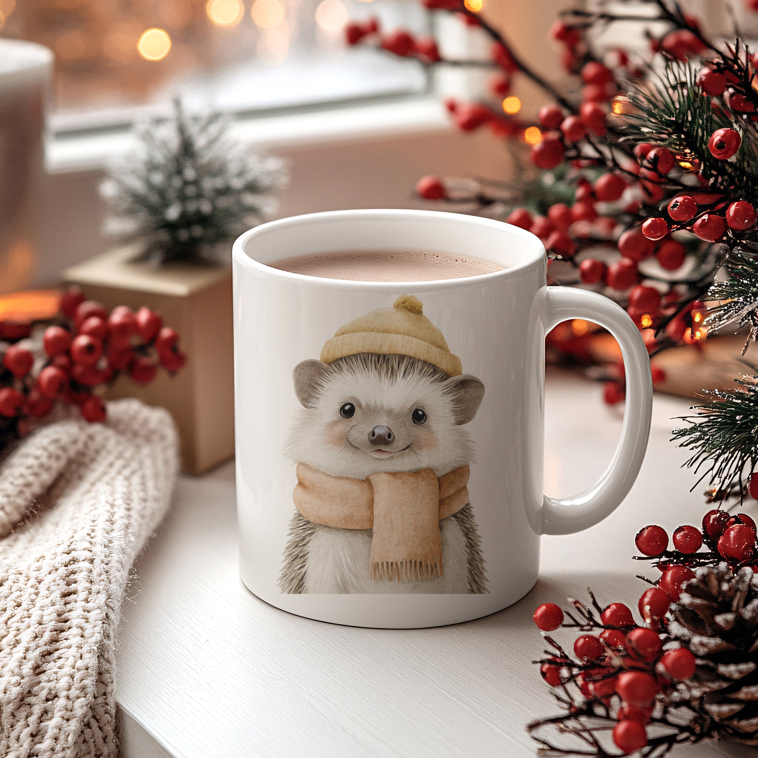 Weihnachtstasse Igel