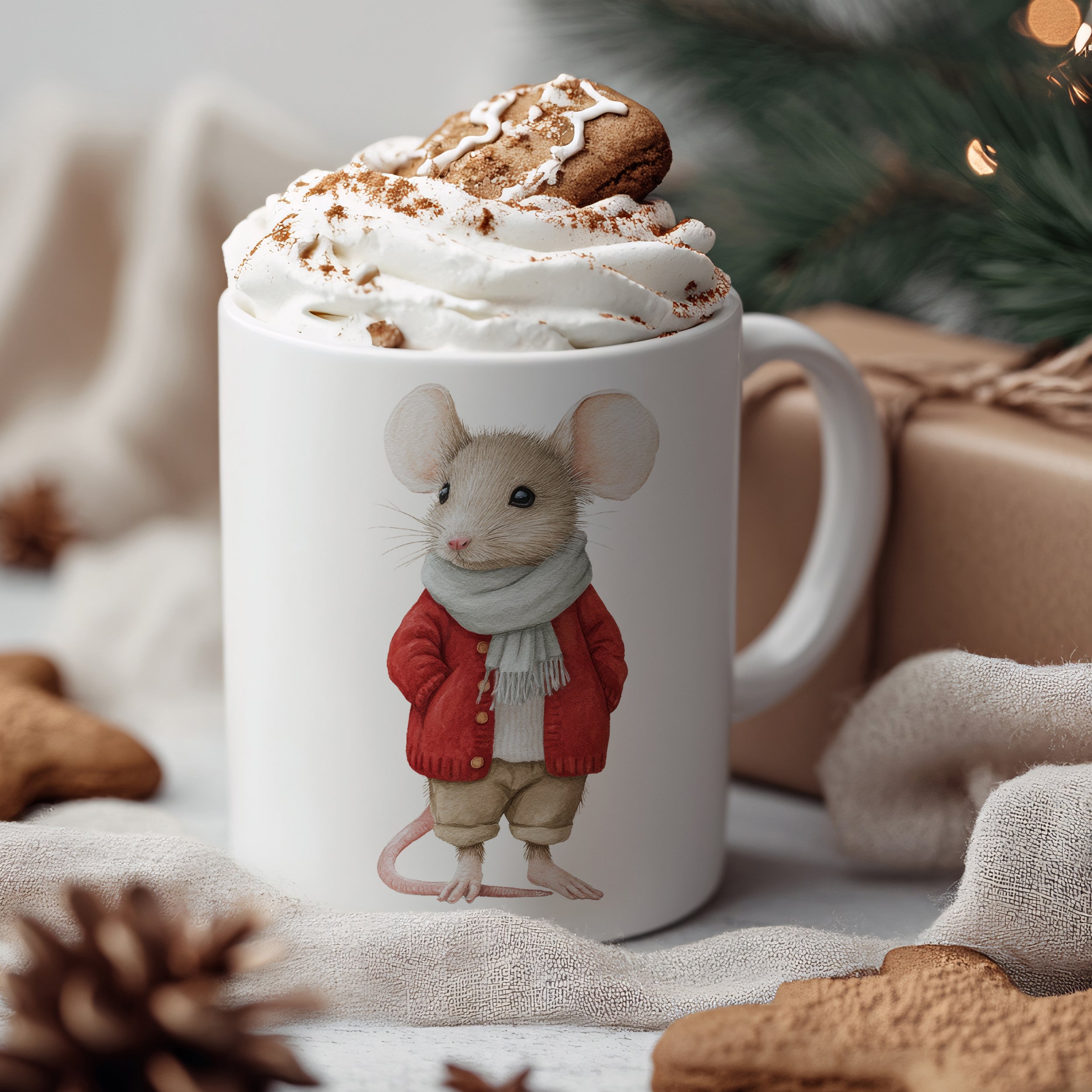 Tasse Weihnachtsmaus