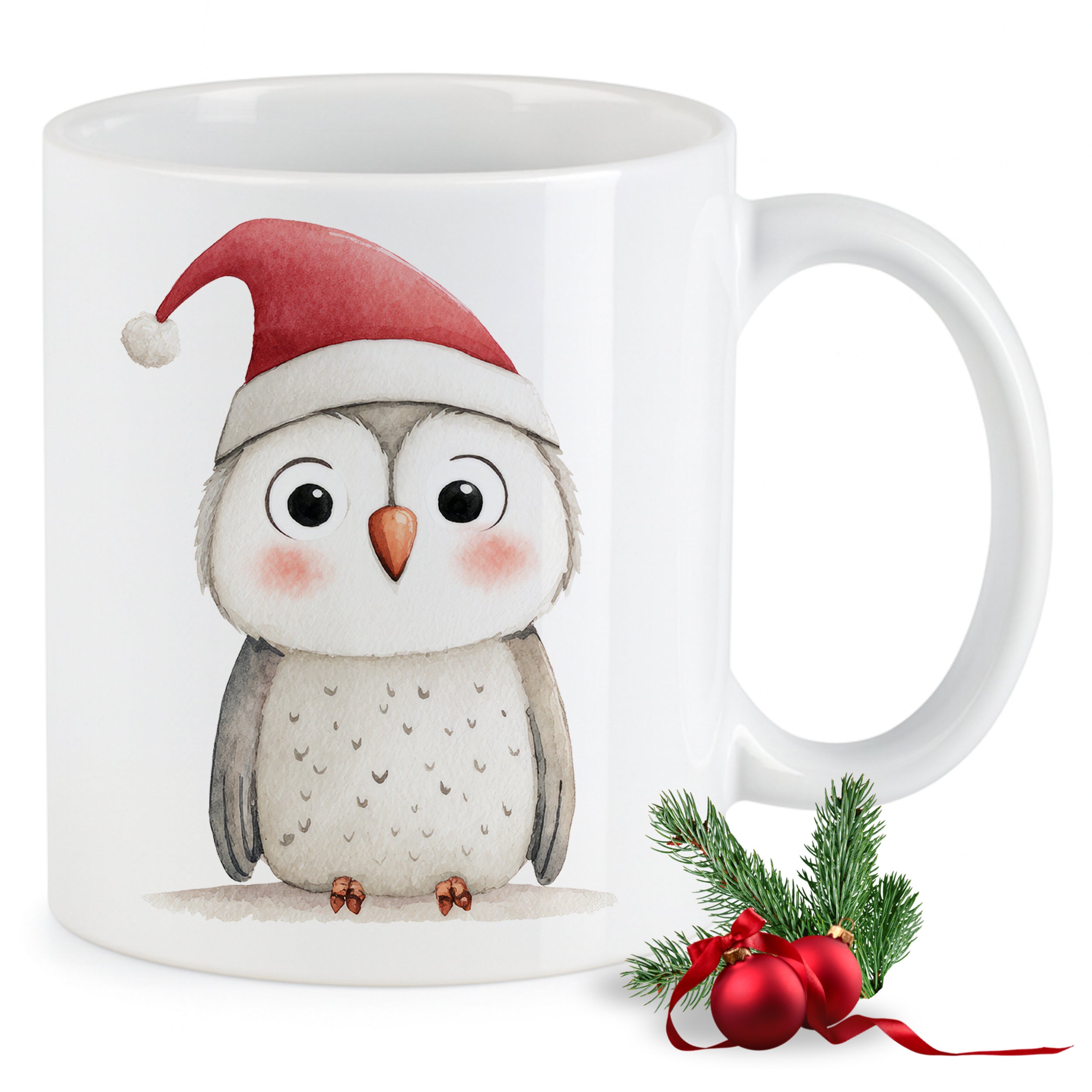Weihnachtstasse mit Eule