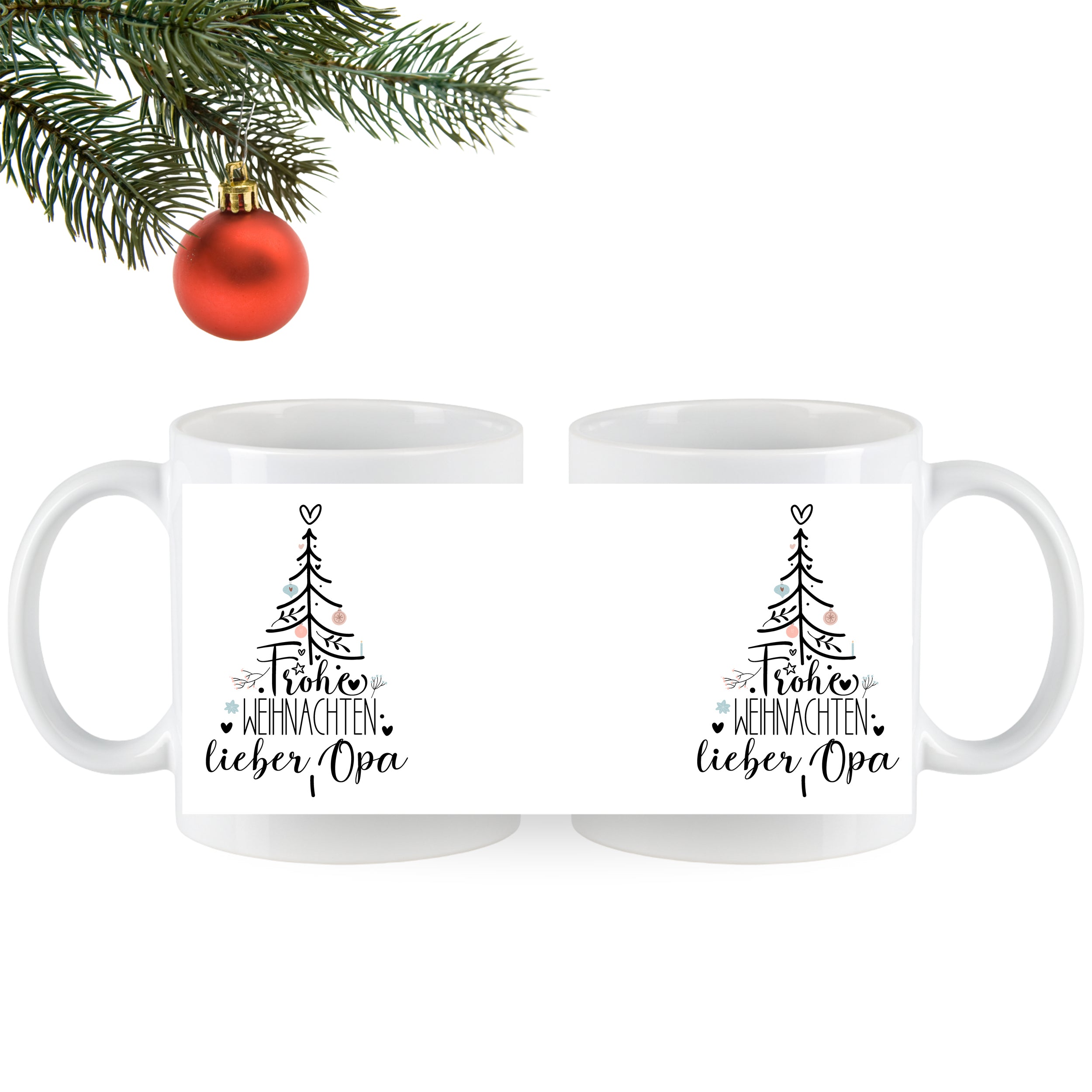 Tasse Weihnachtsbaum - Frohe Weihnachten, lieber Opa