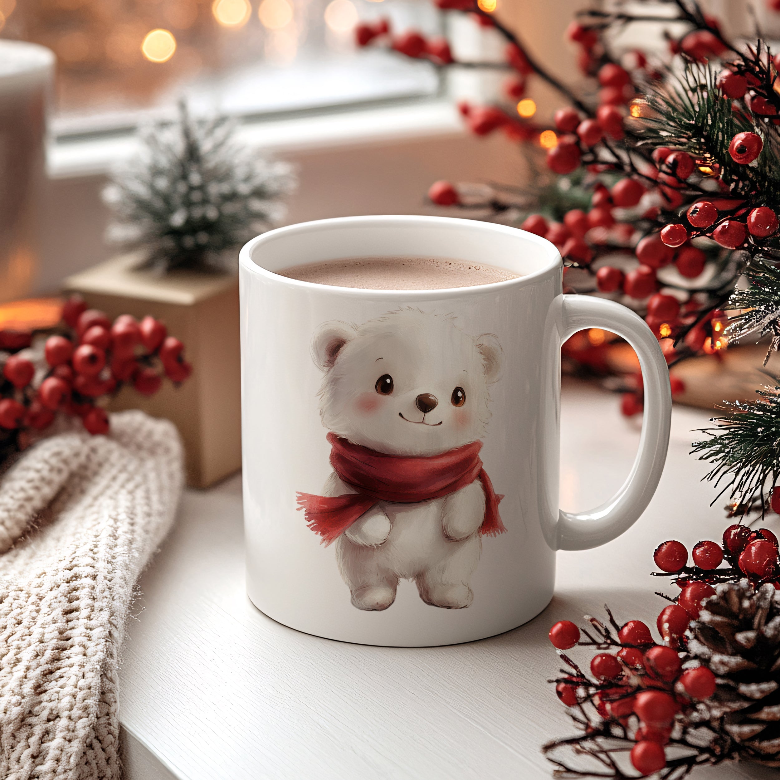 Tasse mit niedlichem Eisbären
