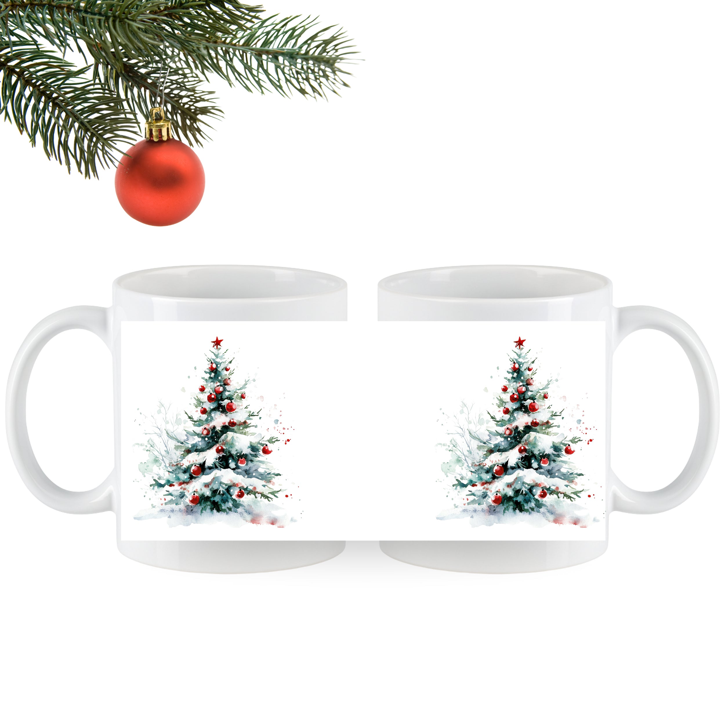 Weihnachtstasse mit Weihnachtsbaum