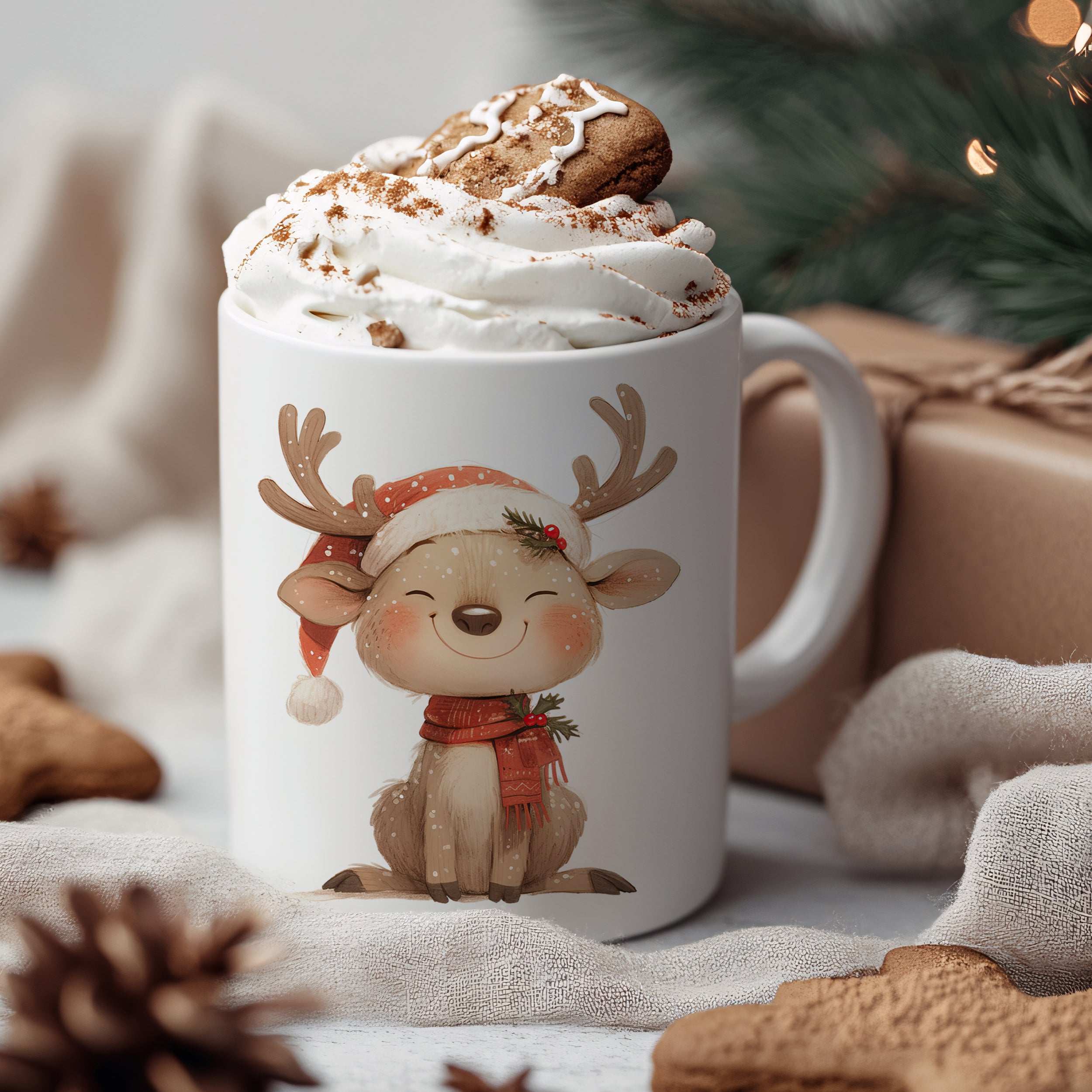 Weihnachtstasse Rentier