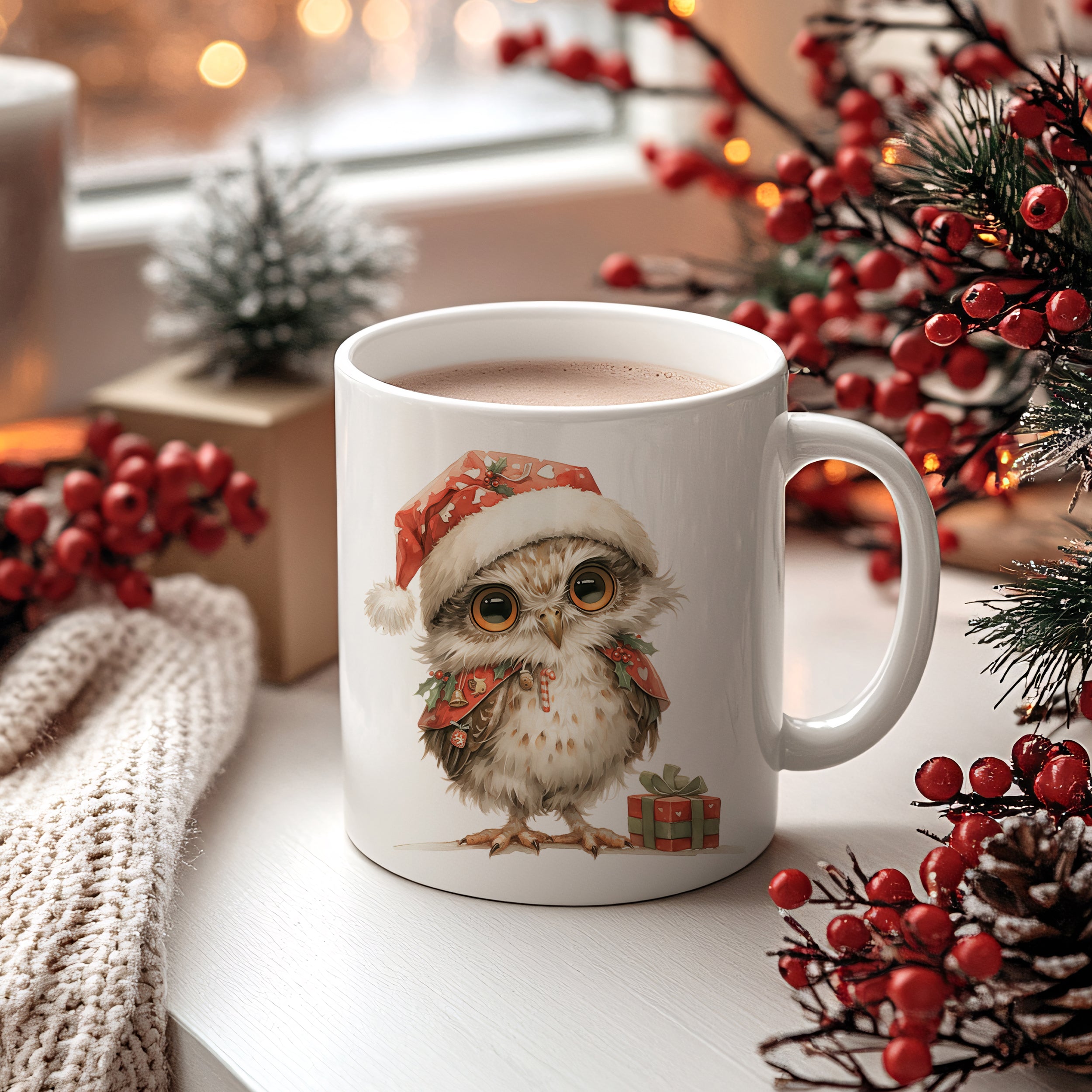 Weihnachtstasse Eule