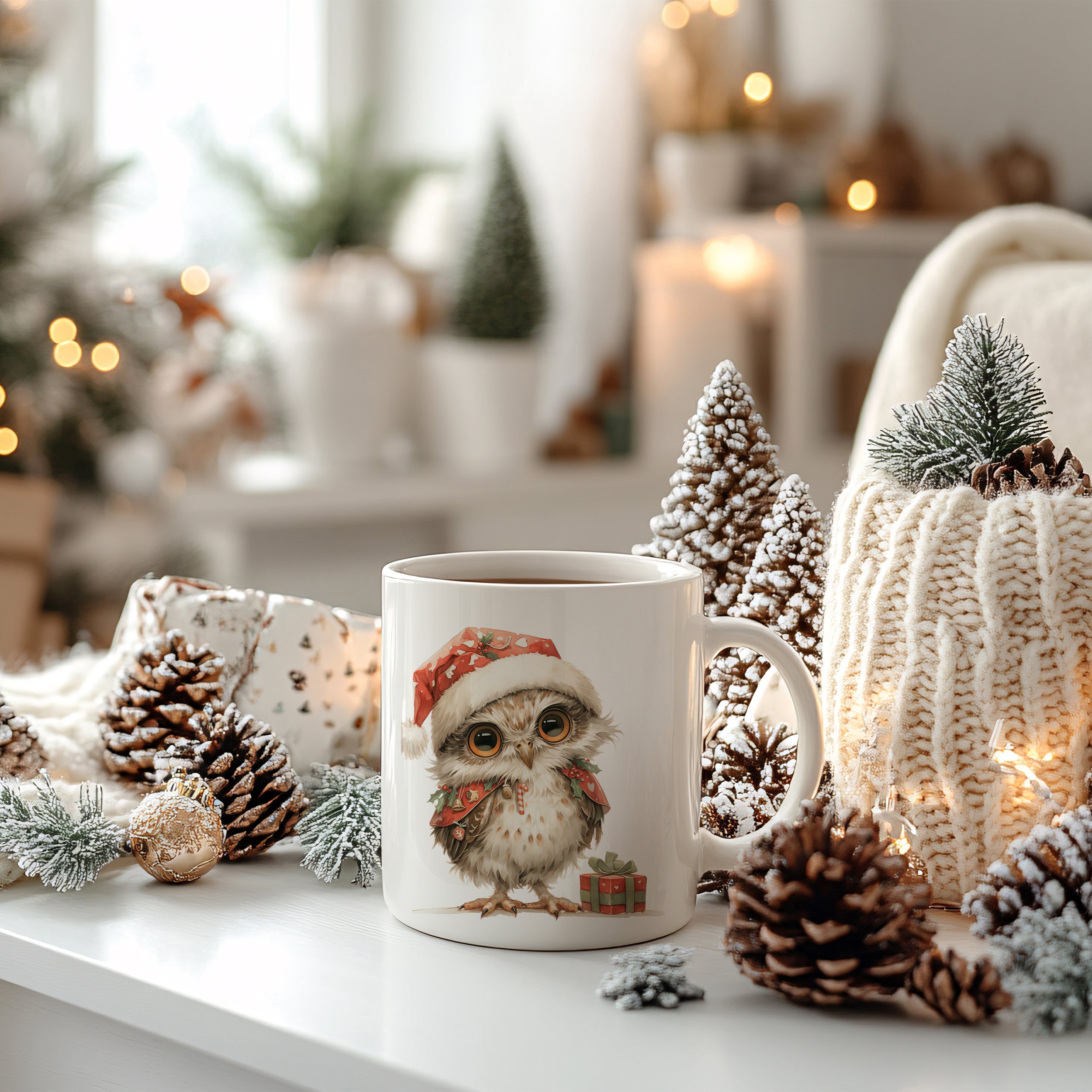 Weihnachtstasse Eule
