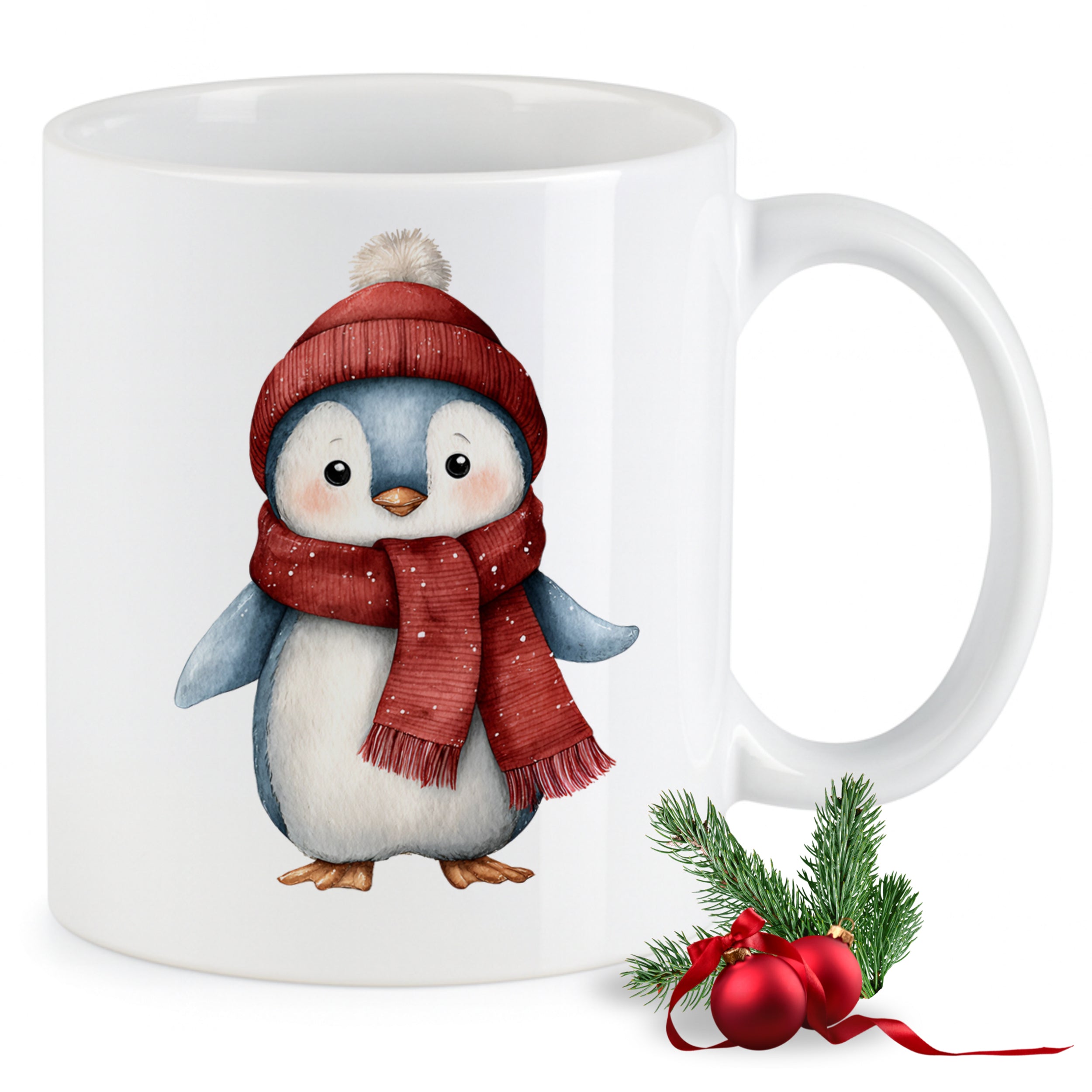 Tasse Weihnachts-Pinguin