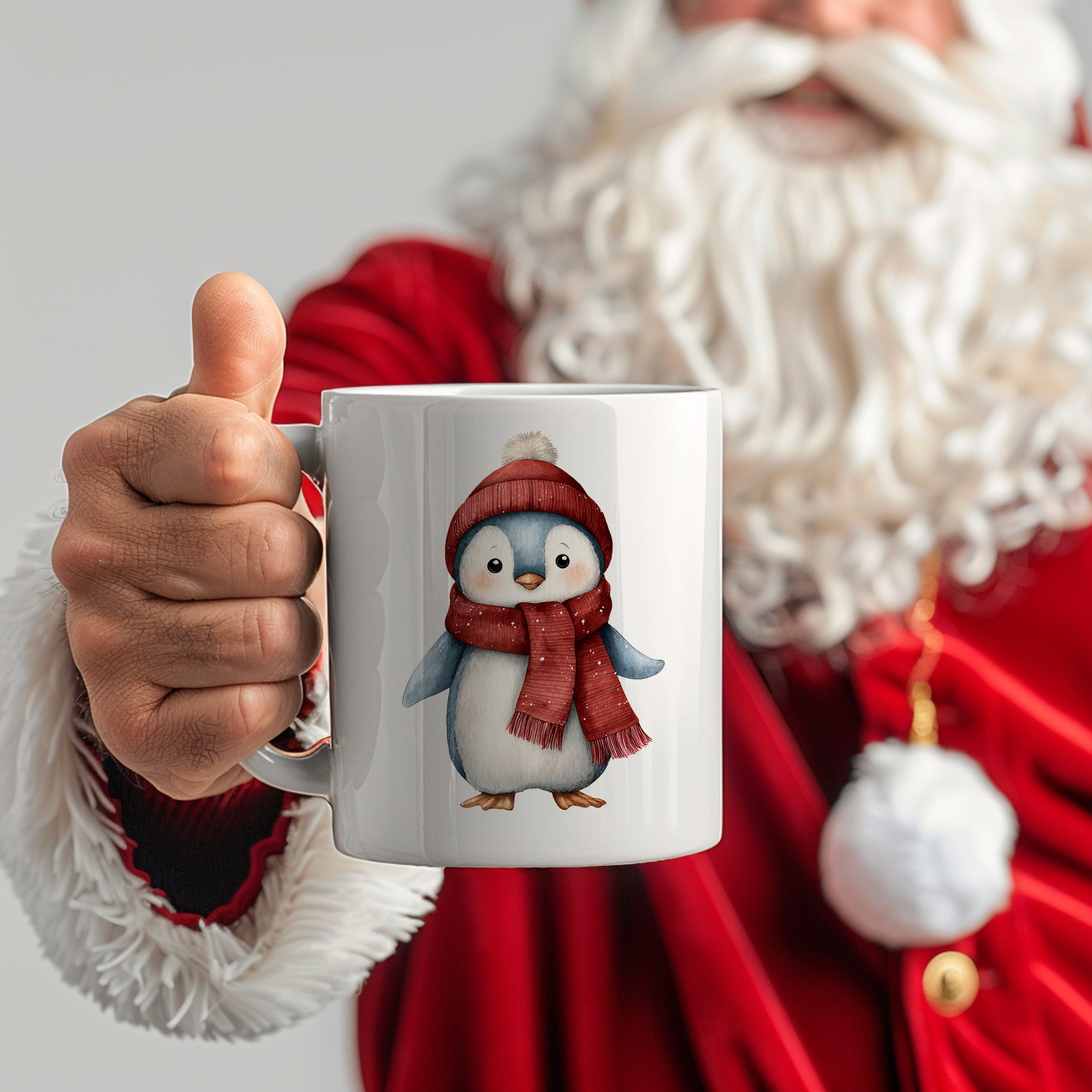 Tasse Weihnachts-Pinguin